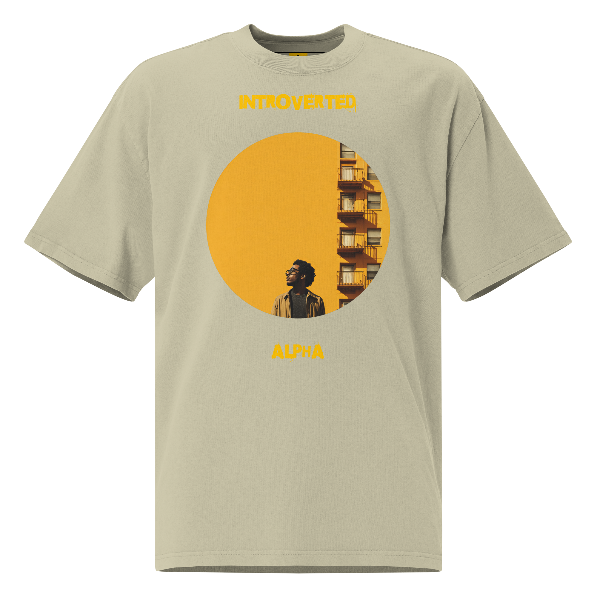 Xantho Philos™ Oversized Faded T-Shirt in Faded Eucalyptus for men, washed green oversized T-shirt with premium casual style