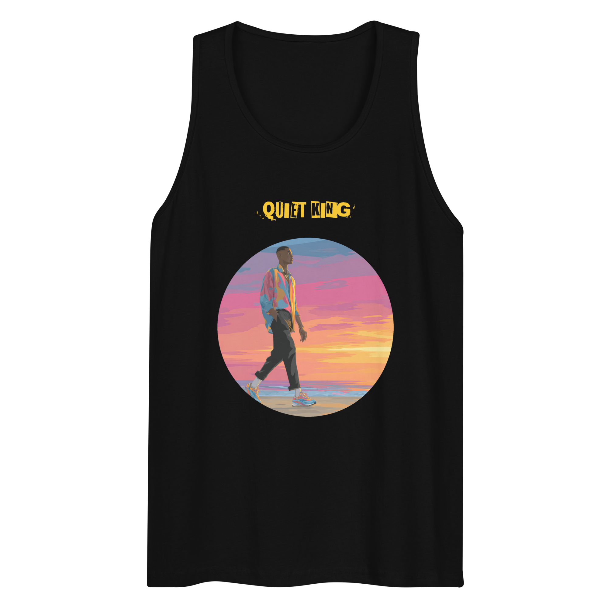 IntrovertedAlpha™ Tank Top in Black for men, premium everyday tank with a clean athletic fit