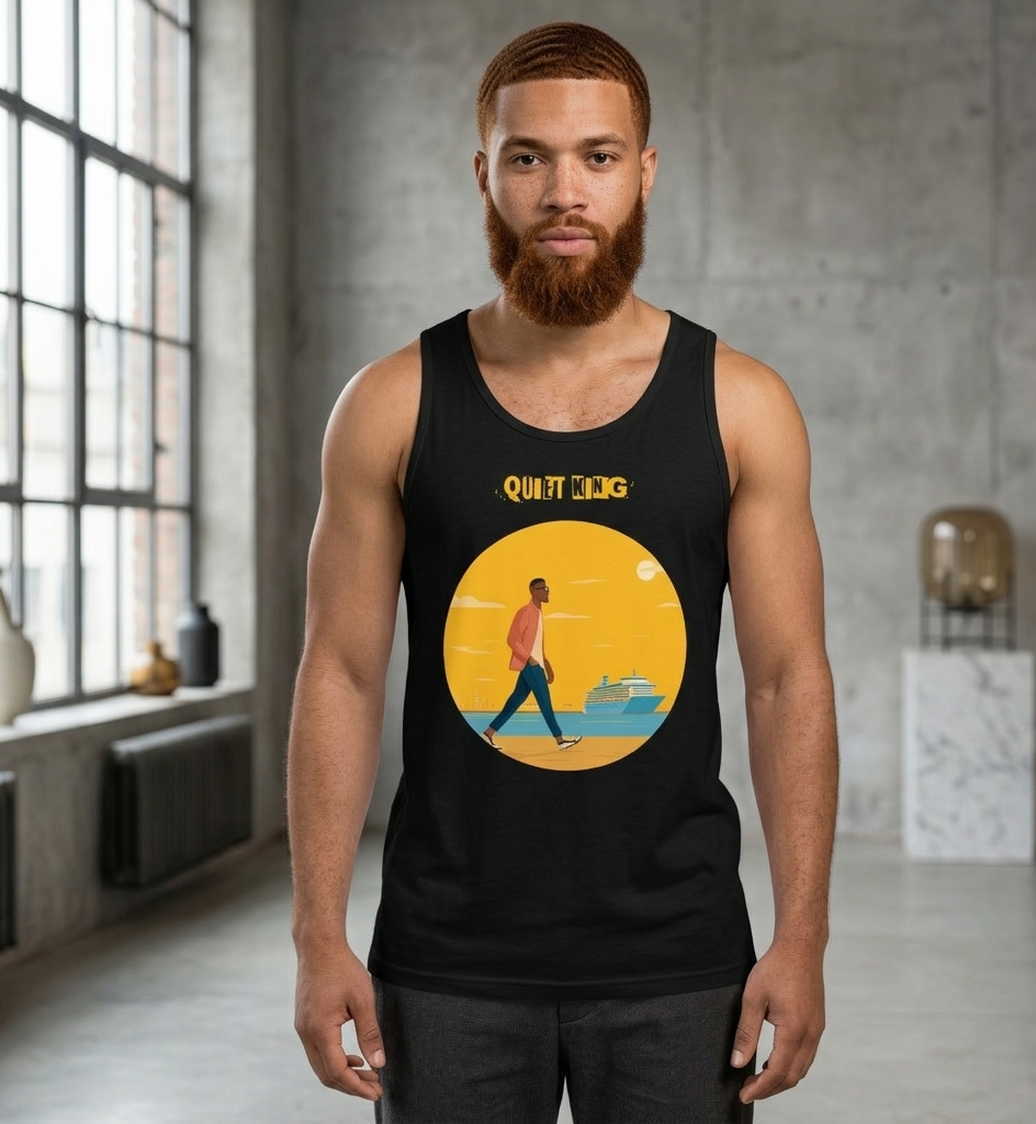 IntrovertedAlpha™ Tank Top in Black for men, premium everyday tank with a clean athletic fit