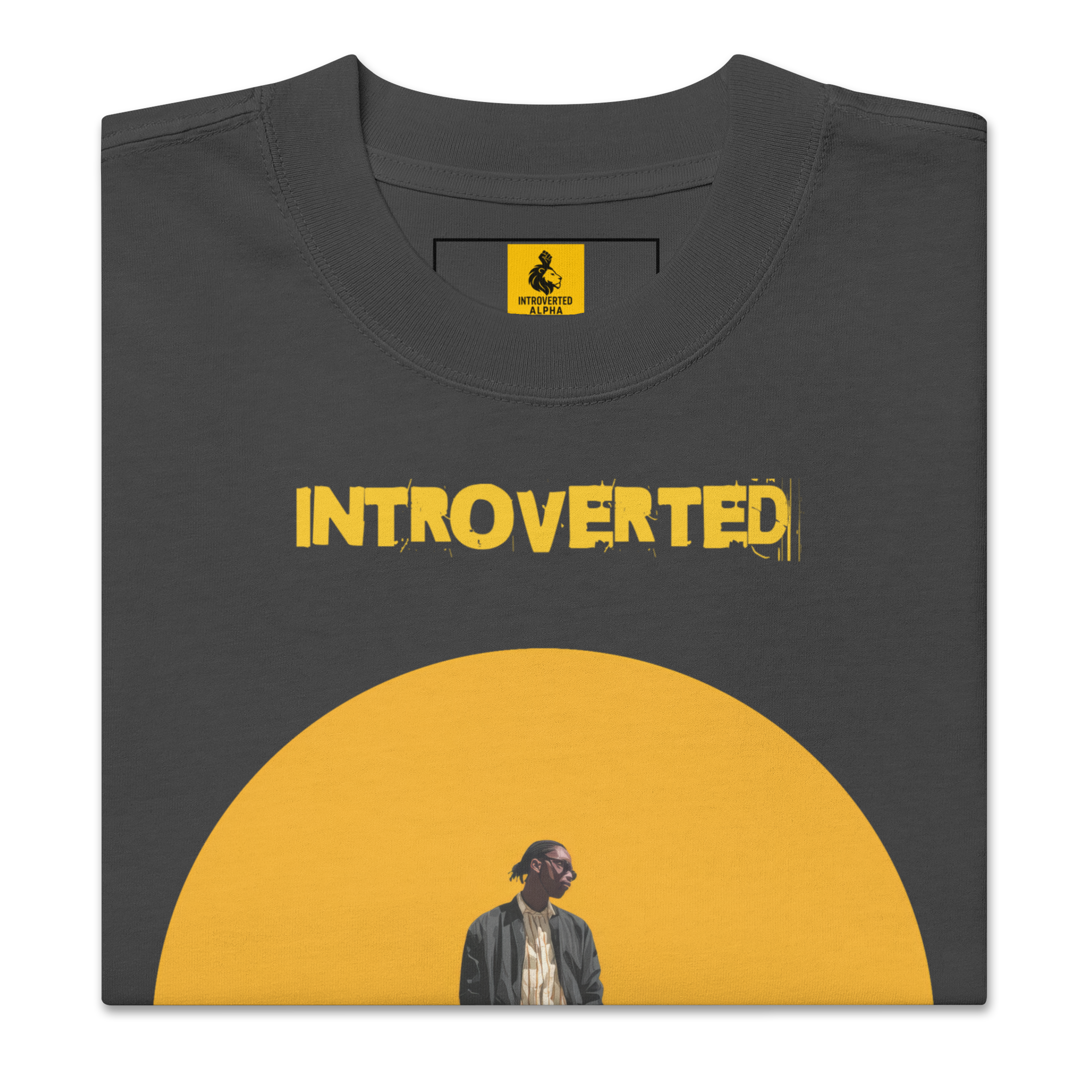 Xantho Philos™ Oversized Faded T-Shirt in Faded Black for men, vintage-wash streetwear with a relaxed oversized fit