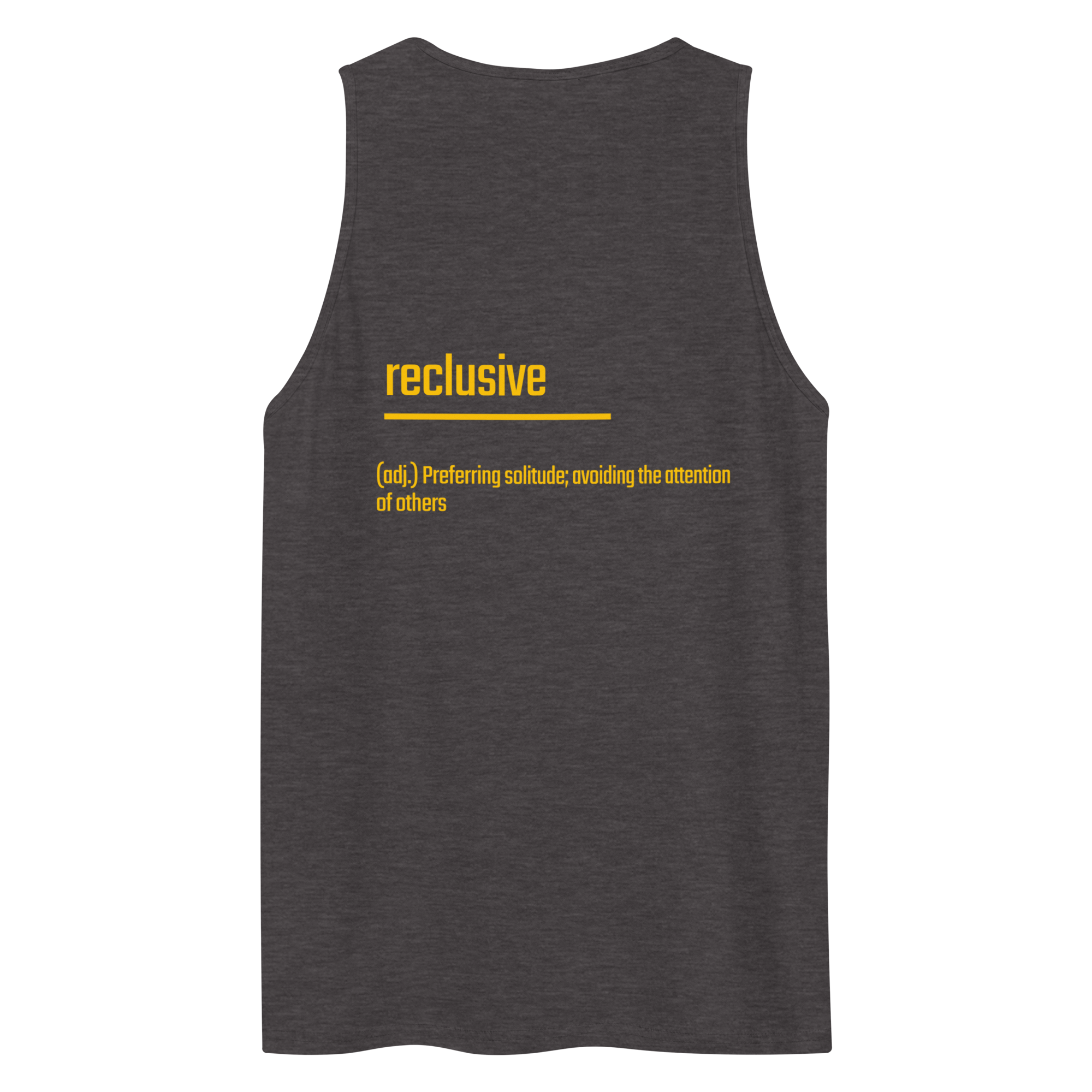 IntrovertedAlpha™ Tank Top in Charcoal Heather for men, soft-blend tank top with a clean everyday fit