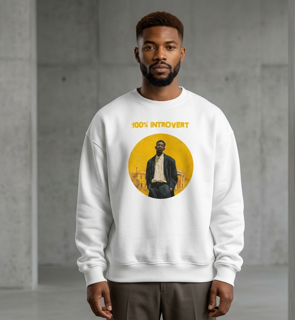 Xantho Philos™ Oversized Sweatshirt in White for men, clean minimalist sweatshirt with a premium heavyweight finish