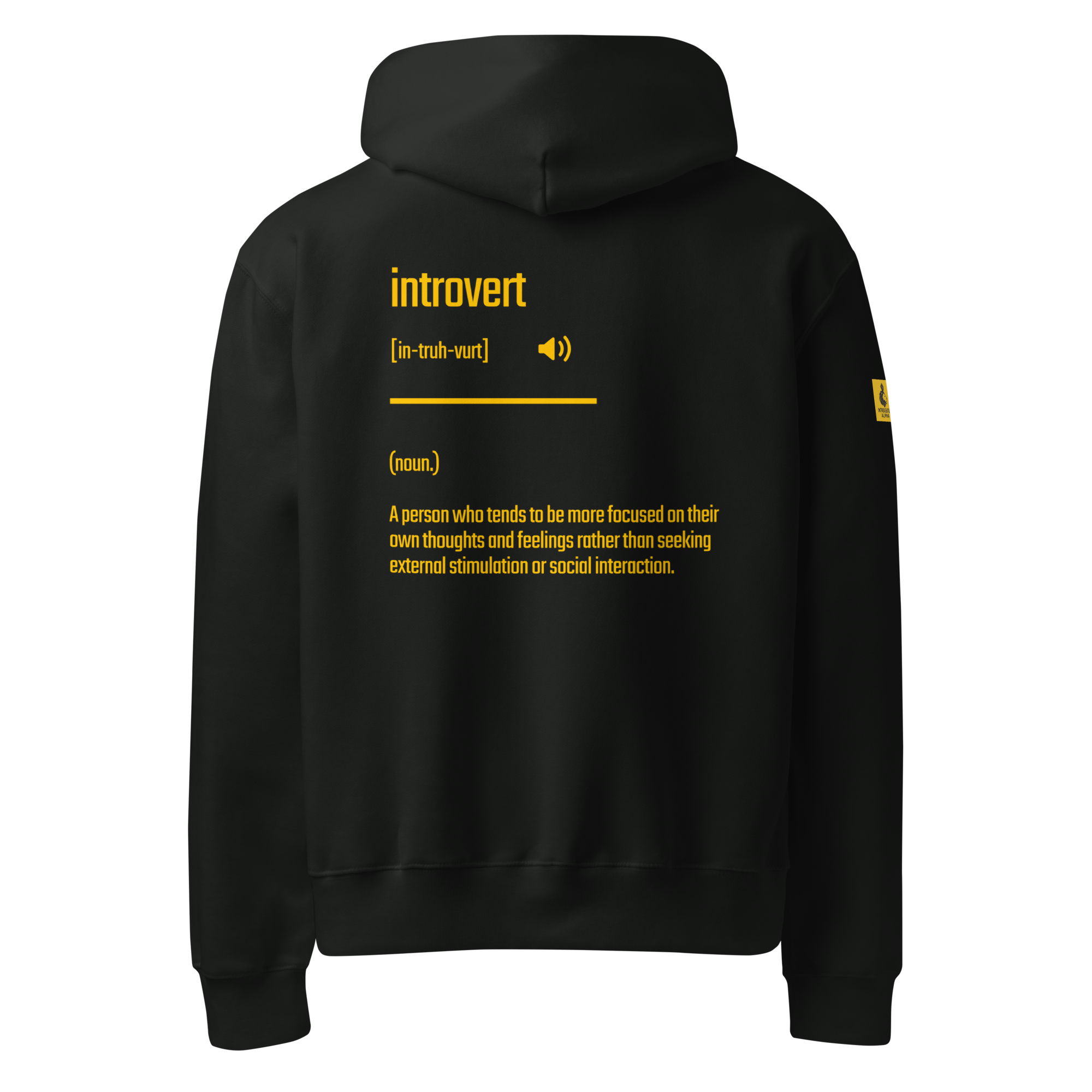 Xantho Philos™ Oversized Hoodie in Vintage Black for men, premium heavyweight streetwear with a relaxed oversized fit