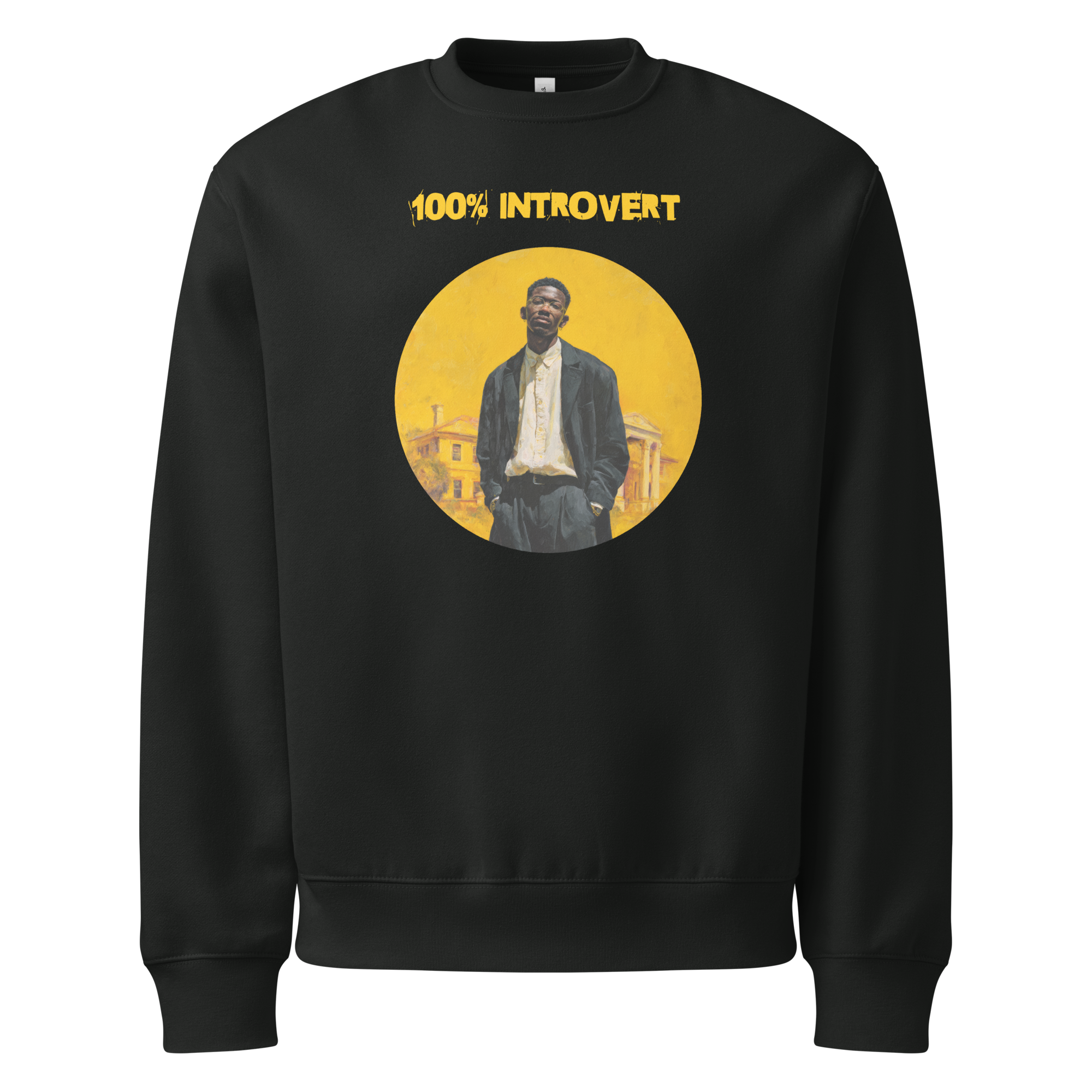 Xantho Philos™ Oversized Sweatshirt in Vintage Black for men, washed heavyweight sweatshirt with a relaxed oversized fit