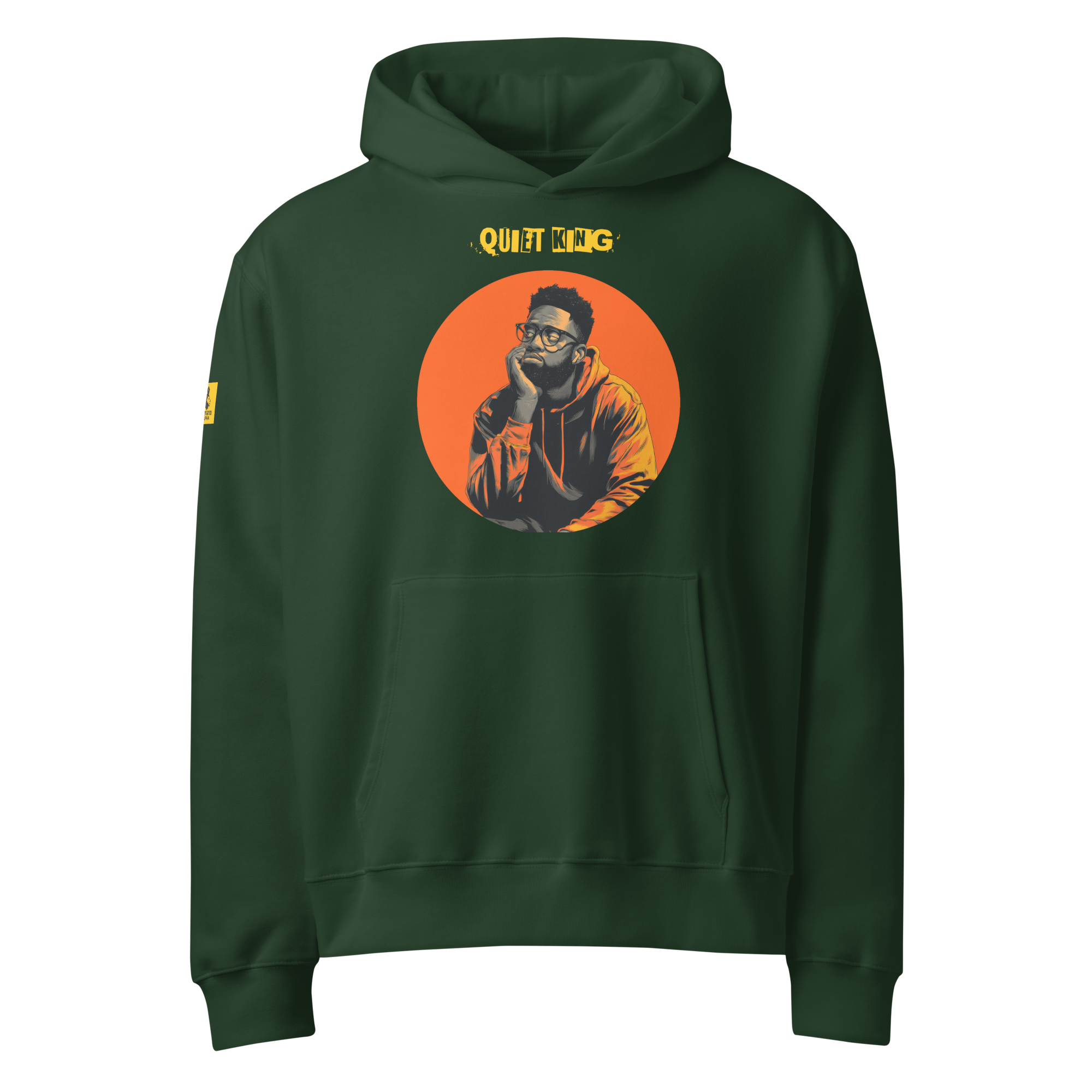 Xantho Philos™ Oversized Hoodie in Forest for men, elevated everyday streetwear with a relaxed oversized fit