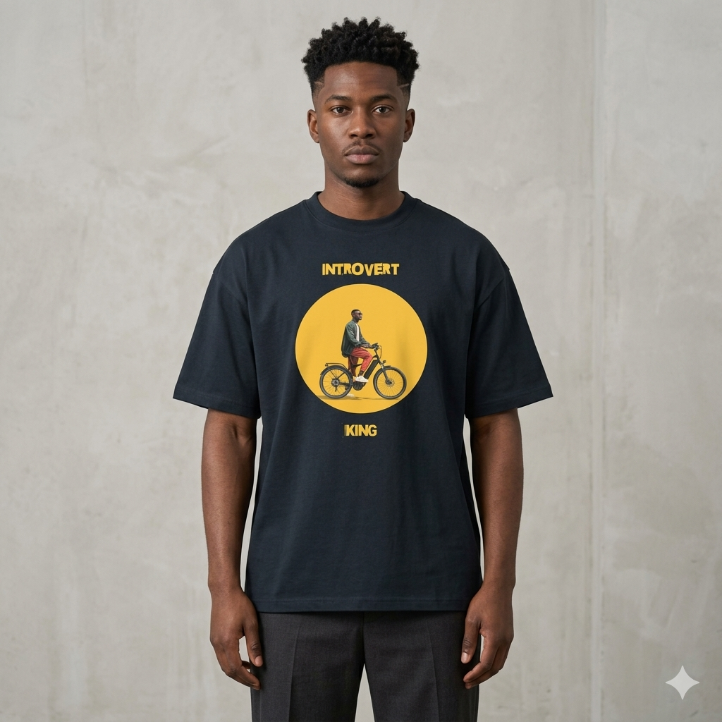 Xantho Philos™ Box Tee in Navy Blazer for men, structured oversized T-shirt with premium streetwear style
