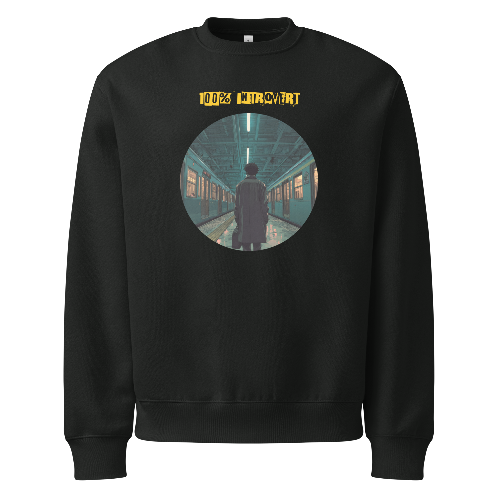 Xantho Philos™ Oversized Sweatshirt in Vintage Black for men, washed heavyweight sweatshirt with a relaxed oversized fit