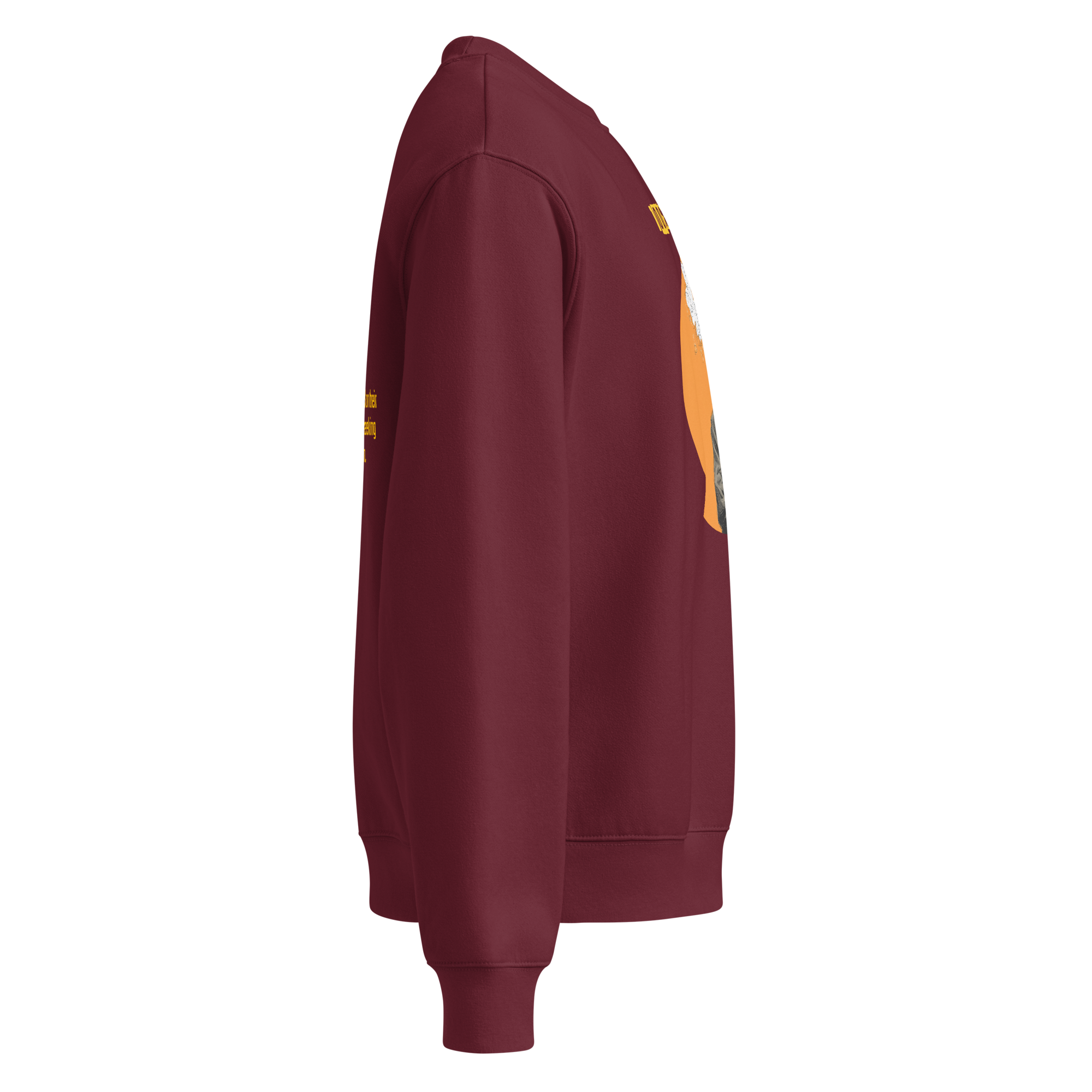 Xantho Philos™ Oversized Sweatshirt in Maroon for men, rich-toned oversized sweatshirt with heavyweight comfort