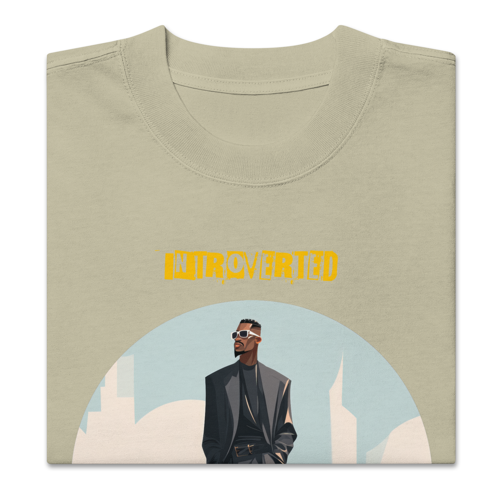 Xantho Philos™ Oversized Faded T-Shirt in Faded Eucalyptus for men, washed green oversized T-shirt with premium casual style