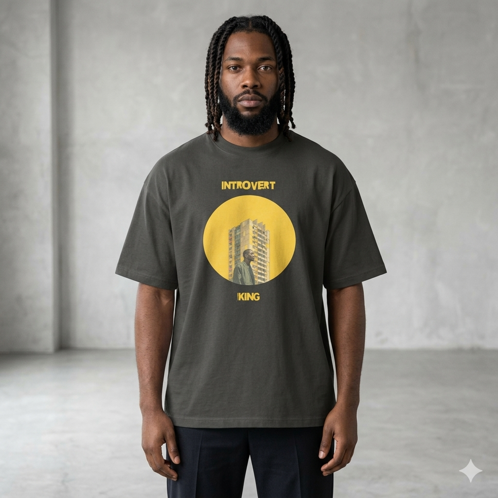 Xantho Philos™ Box Tee in Vintage Black for men, washed boxy T-shirt with a relaxed streetwear silhouette