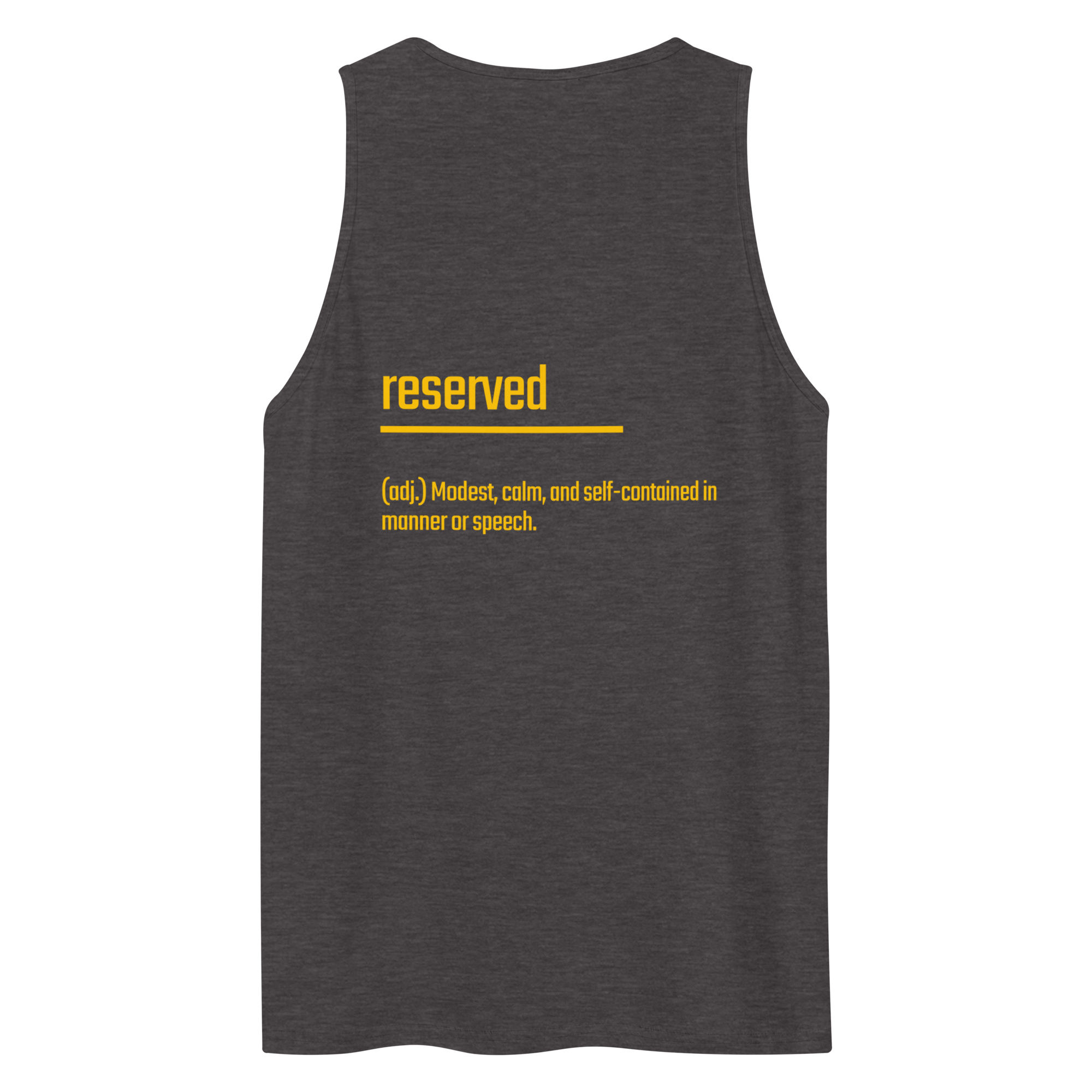 IntrovertedAlpha™ Tank Top in Charcoal Heather for men, soft-blend tank top with a clean everyday fit