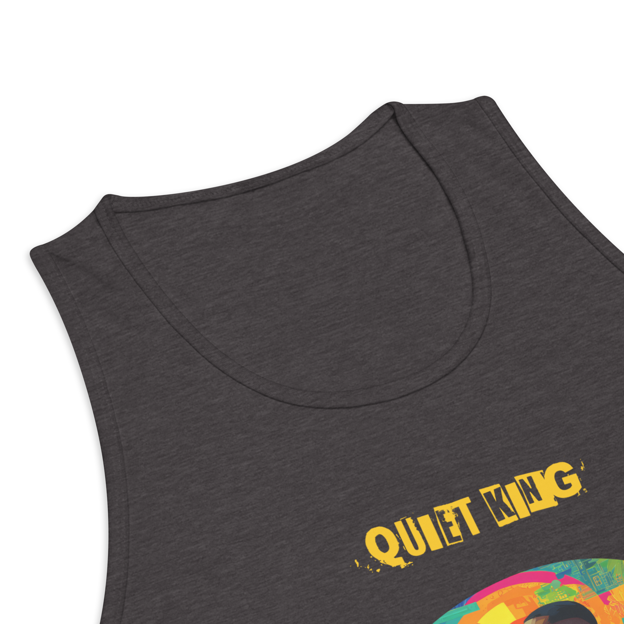 IntrovertedAlpha™ Tank Top in Charcoal Heather for men, soft-blend tank top with a clean everyday fit