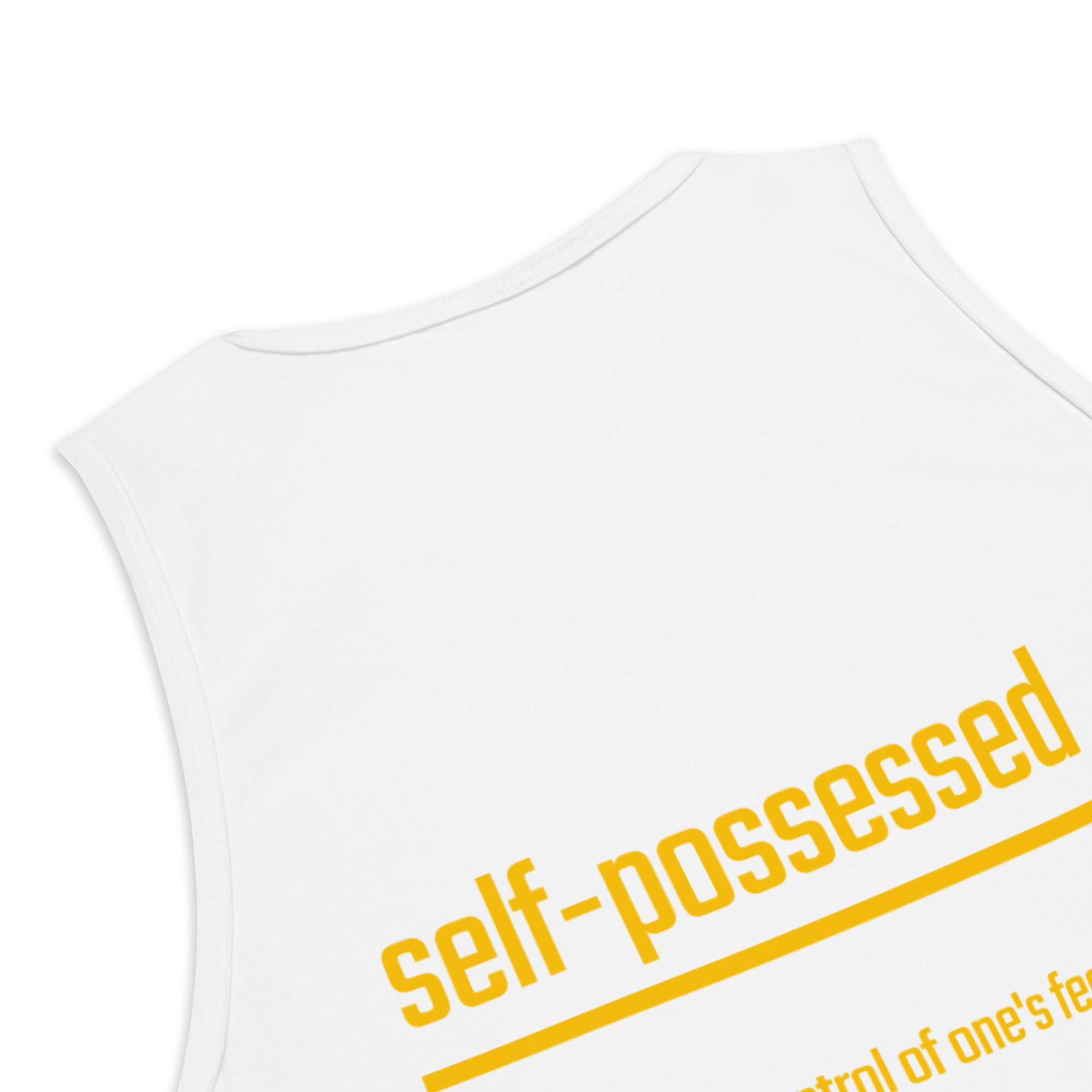 IntrovertedAlpha™ Tank Top in White for men, crisp minimalist tank top with a breathable everyday fit