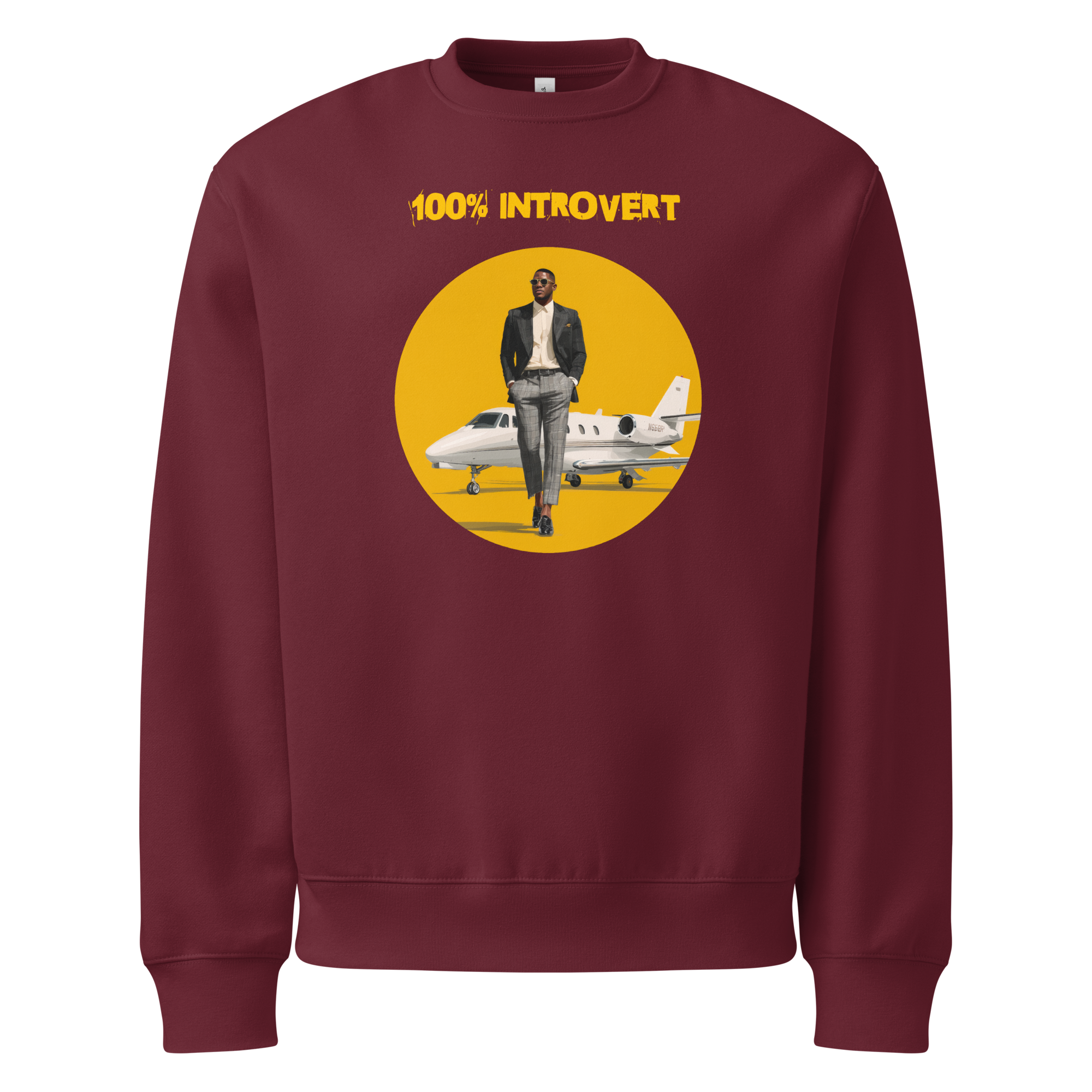 Xantho Philos™ Oversized Sweatshirt in Maroon for men, rich-toned oversized sweatshirt with heavyweight comfort
