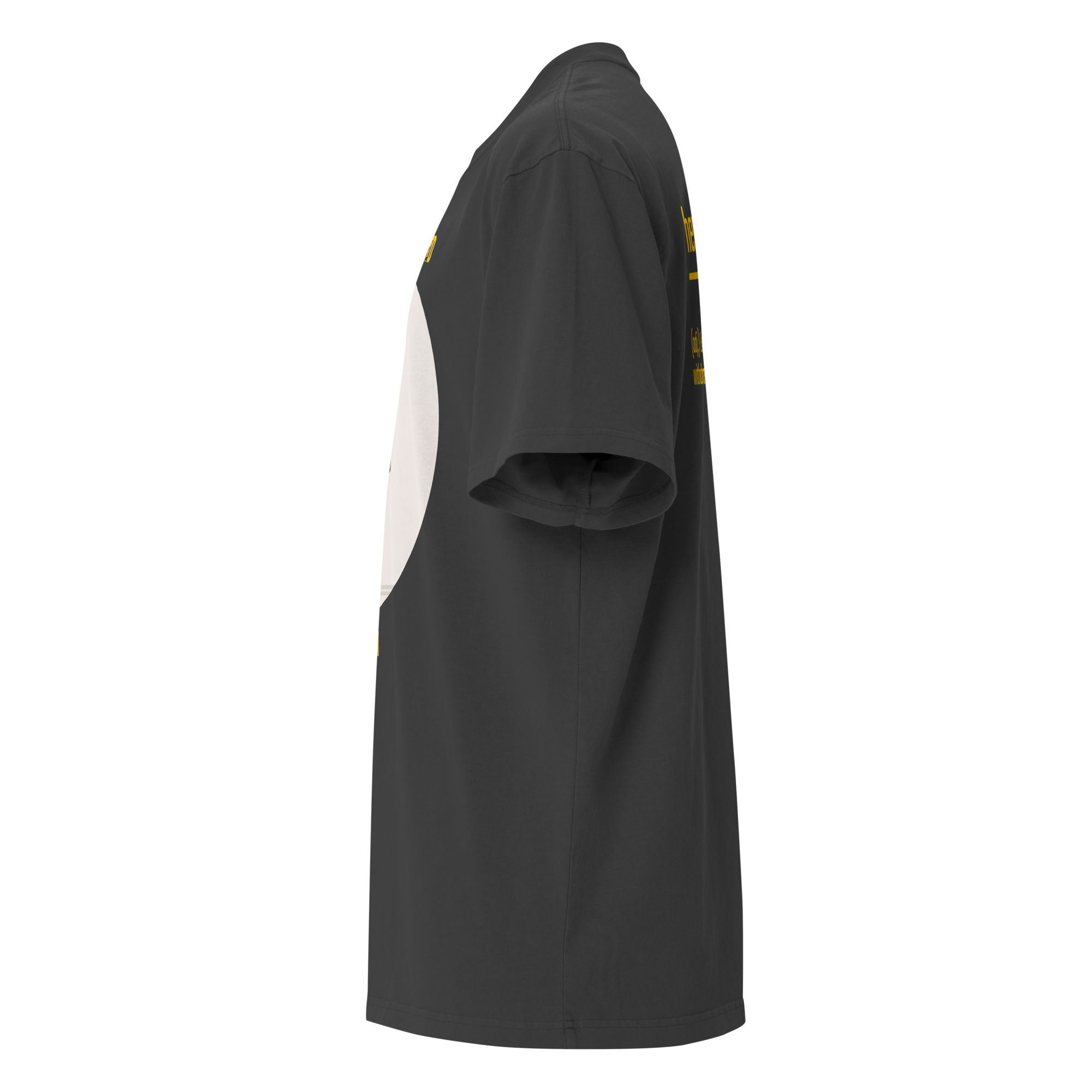 IntrovertedAlpha™ Oversized Faded T-Shirt in Faded Black for men, vintage-wash streetwear with a relaxed oversized fit