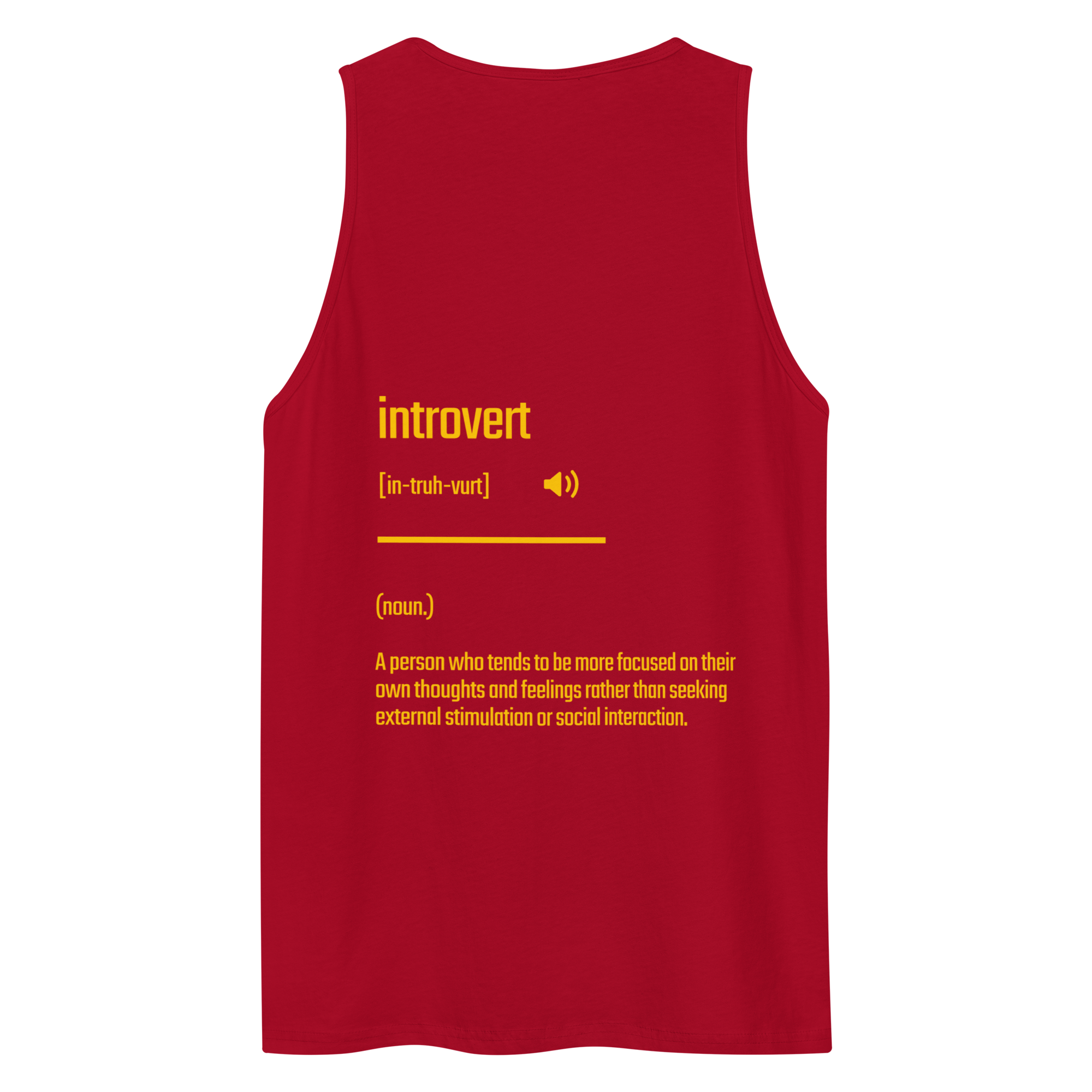 IntrovertedAlpha™ Tank Top in Red for men, bold premium tank top with lightweight streetwear style