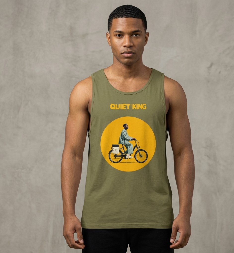 Xantho Philos™ Tank Top in Military Green for men, athletic streetwear tank with a grounded utilitarian tone