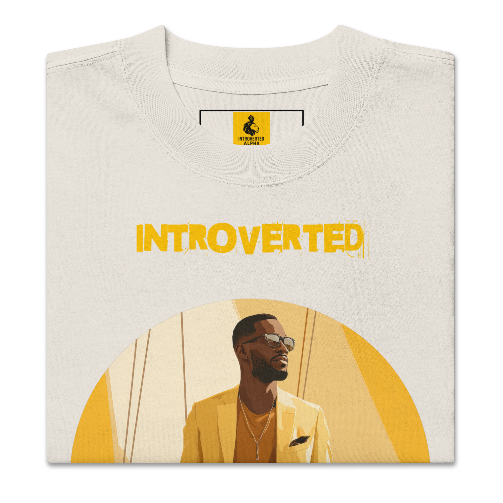 Xantho Philos™ Oversized Faded T-Shirt in Faded Bone for men, soft neutral oversized T-shirt with a minimalist streetwear feel