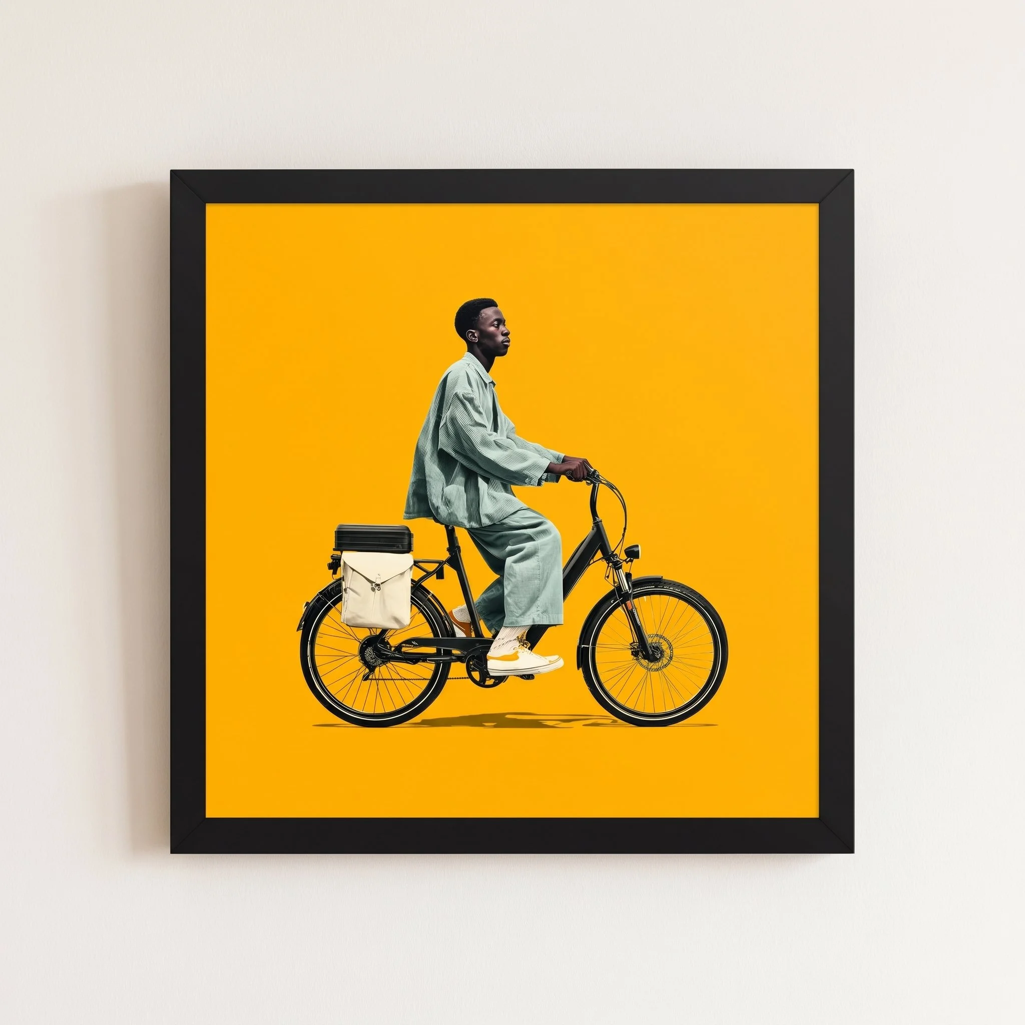 Move With Intention — Premium Luster Framed Wall Art