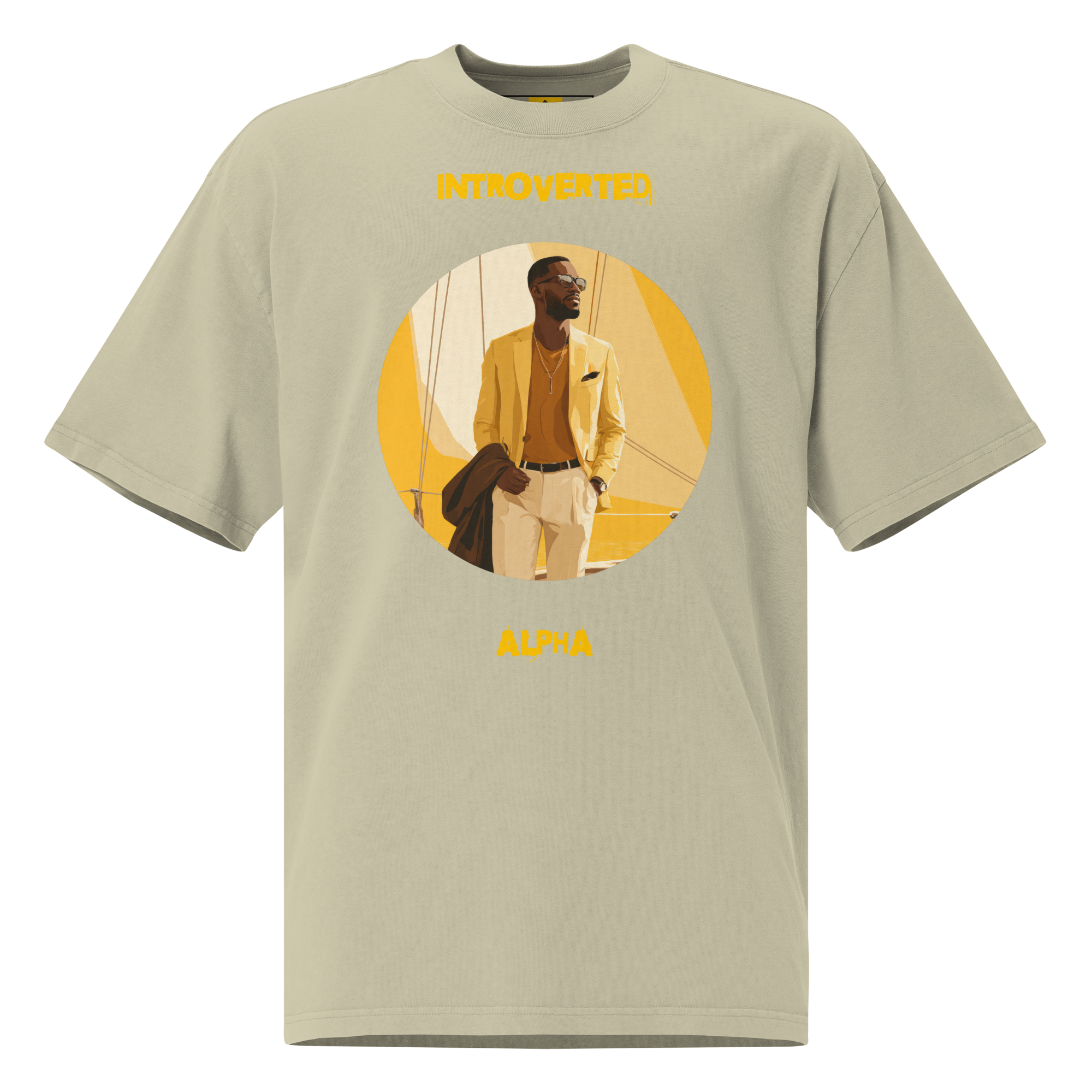 Xantho Philos™ Oversized Faded T-Shirt in Faded Eucalyptus for men, washed green oversized T-shirt with premium casual style