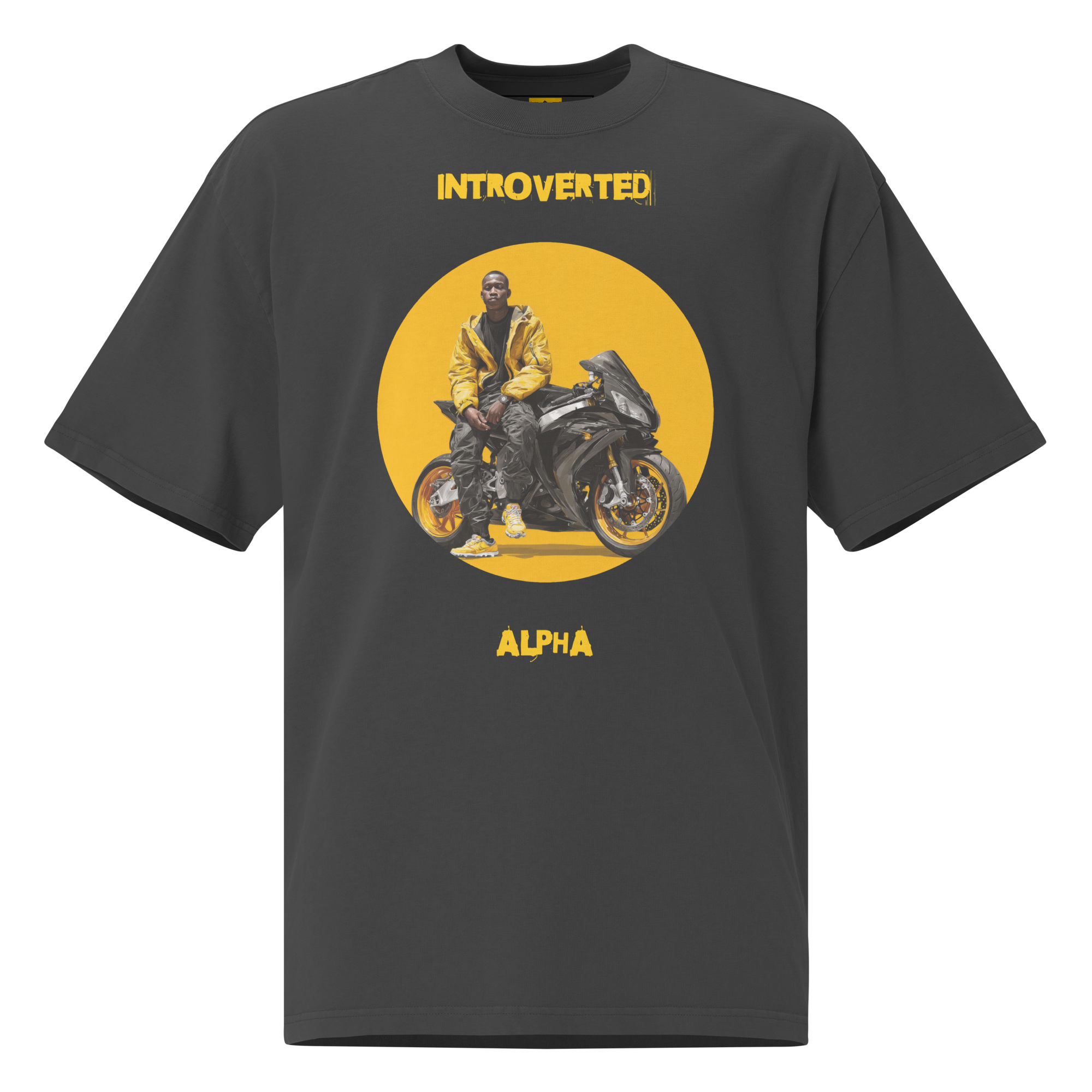 Xantho Philos™ Oversized Faded T-Shirt in Faded Black for men, vintage-wash streetwear with a relaxed oversized fit