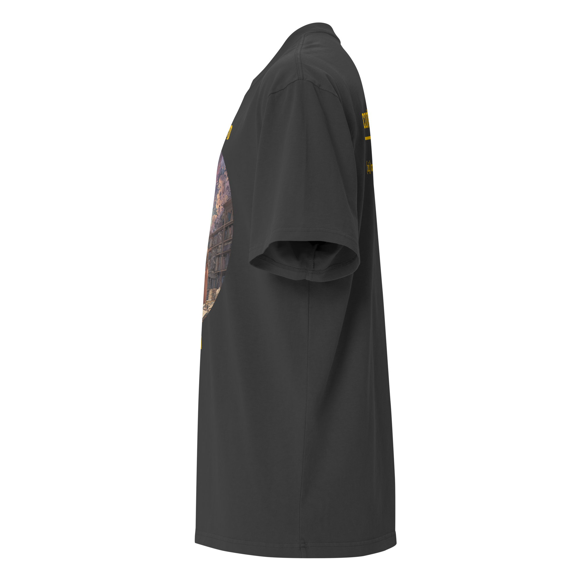 IntrovertedAlpha™ Oversized Faded T-Shirt in Faded Black for men, vintage-wash streetwear with a relaxed oversized fit