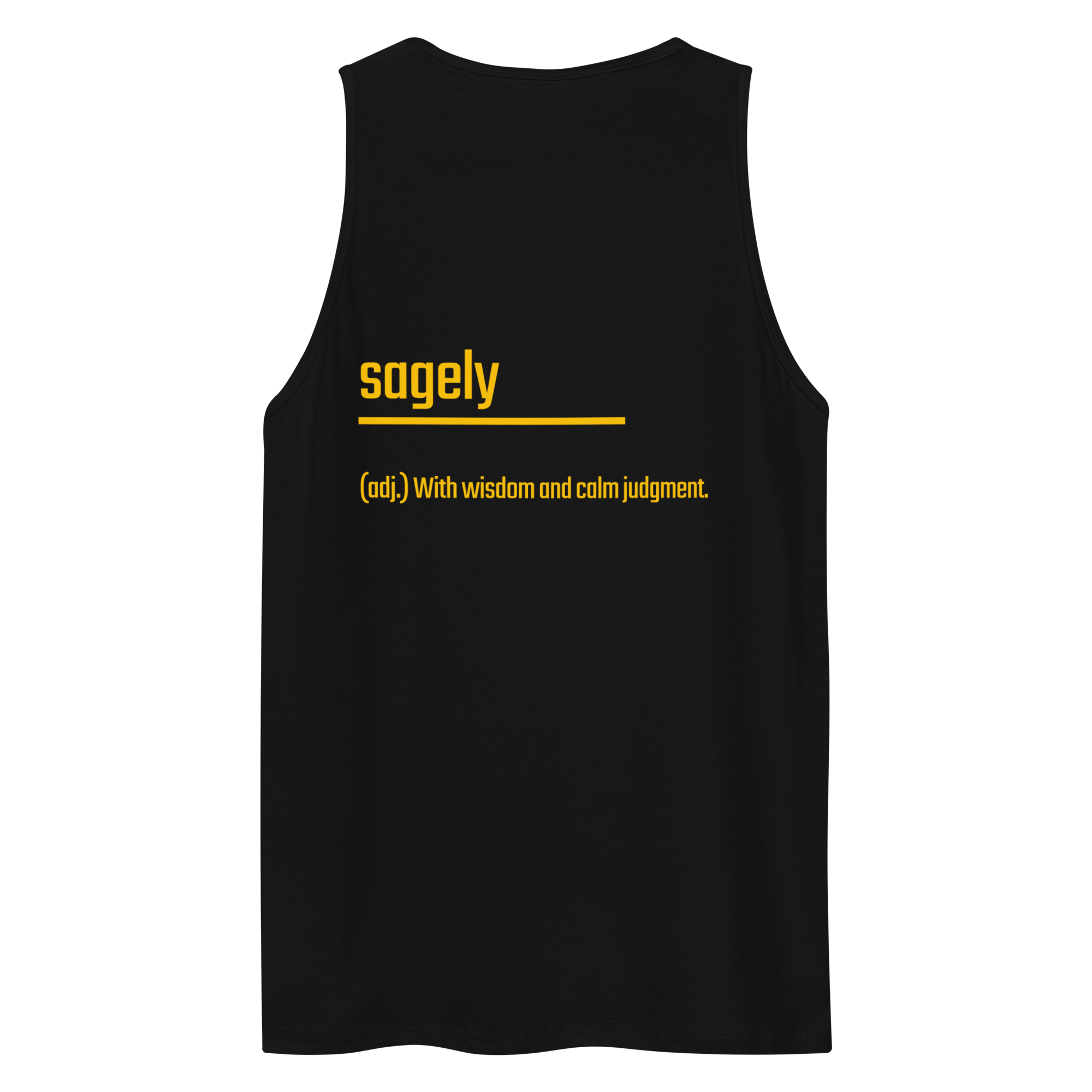 IntrovertedAlpha™ Tank Top in Black for men, premium everyday tank with a clean athletic fit