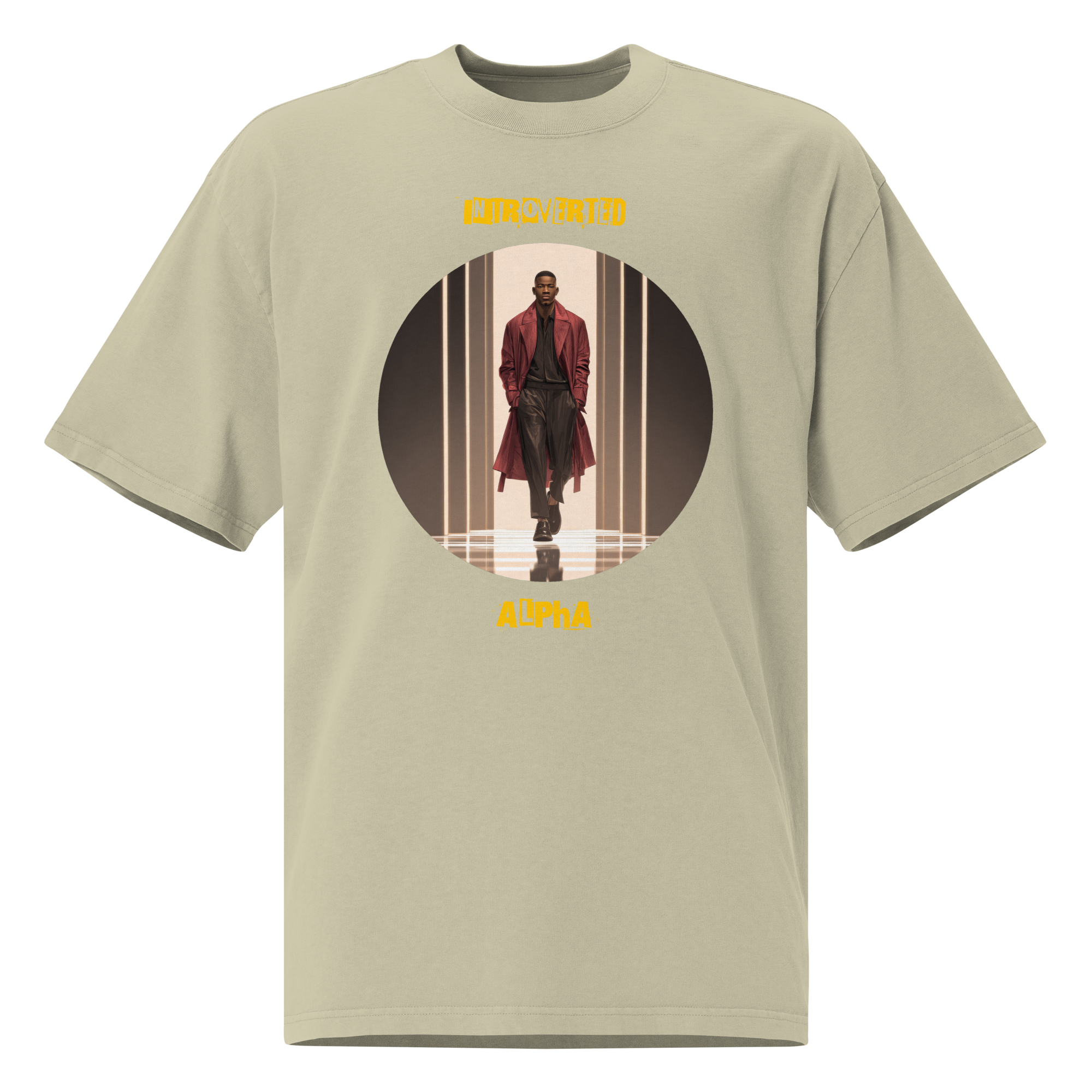 Xantho Philos™ Oversized Faded T-Shirt in Faded Eucalyptus for men, washed green oversized T-shirt with premium casual style
