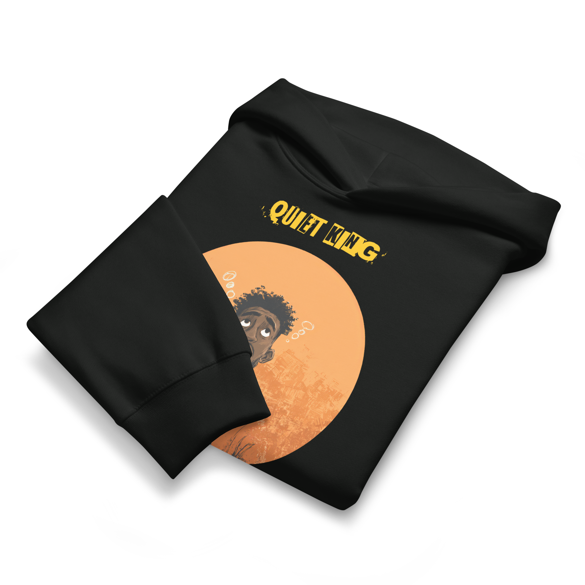 Xantho Philos™ Oversized Hoodie in Vintage Black for men, premium heavyweight streetwear with a relaxed oversized fit