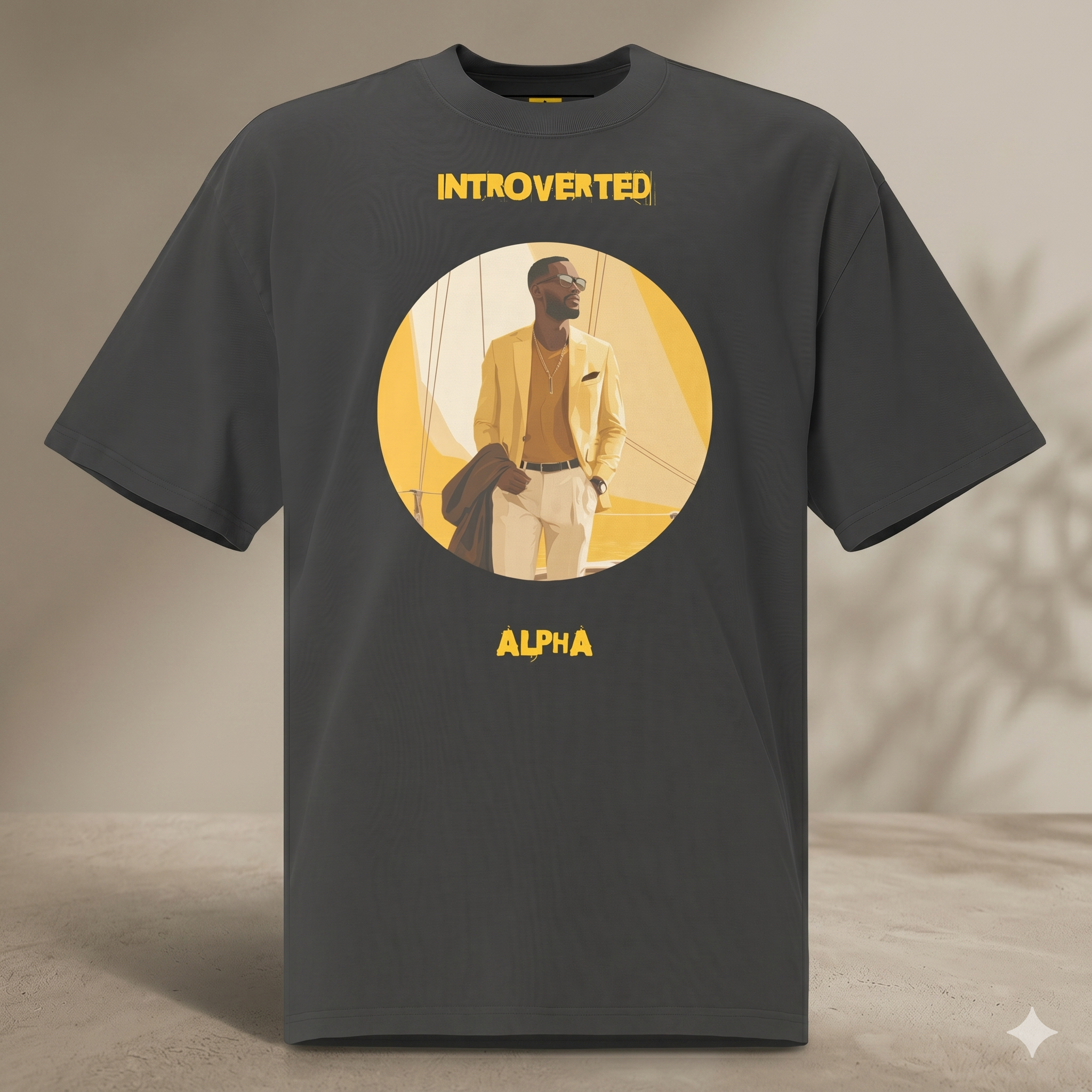 Xantho Philos™ Oversized Faded T-Shirt in Faded Black for men, vintage-wash streetwear with a relaxed oversized fit
