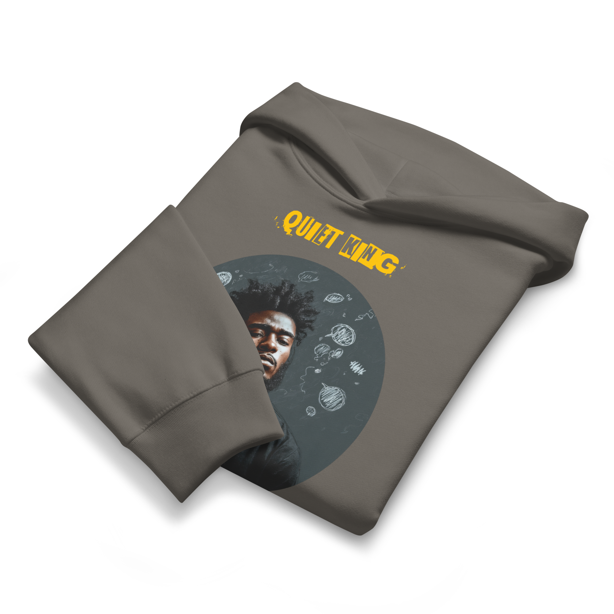 IntrovertedAlpha™ Oversized Hoodie in Asphalt for men, clean minimalist hoodie with premium heavyweight comfort