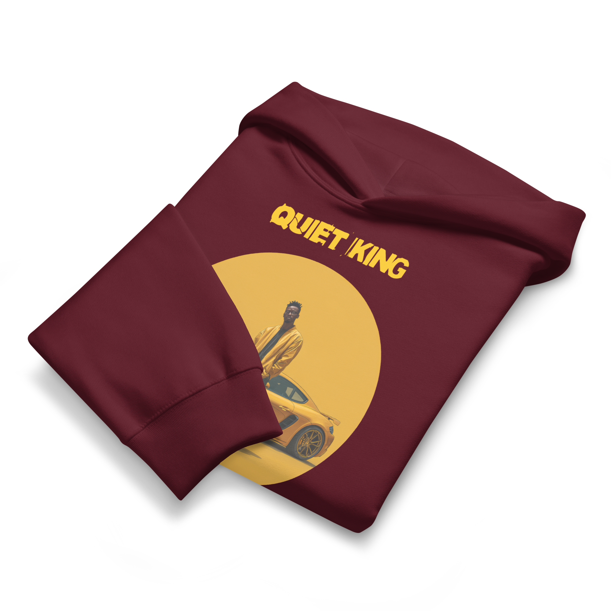 Xantho Philos™ Oversized Hoodie in Maroon for men, premium oversized hoodie with heavyweight comfort