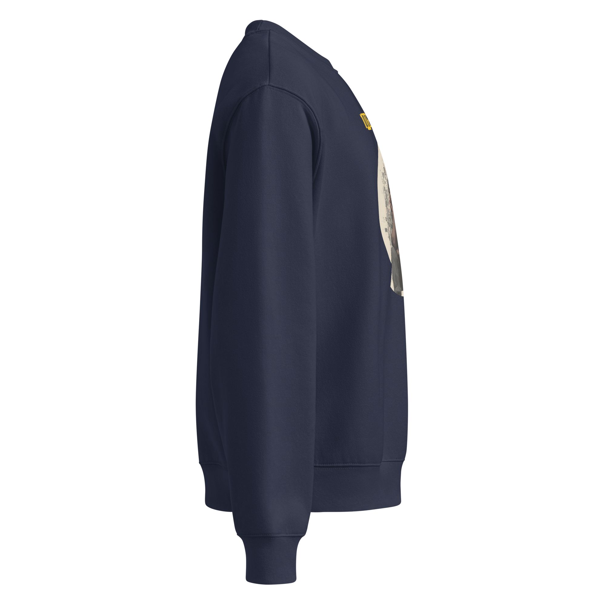 IntrovertedAlpha™ Oversized Sweatshirt in Navy for men, minimalist premium sweatshirt with everyday streetwear style
