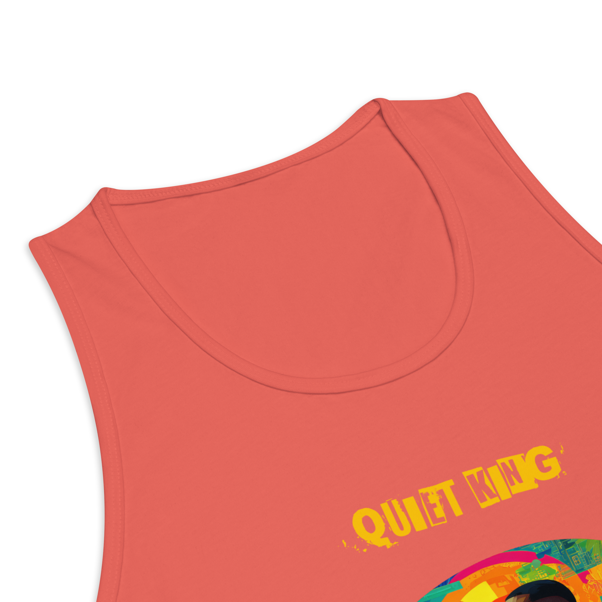 IntrovertedAlpha™ Tank Top in Coral for men, lightweight summer tank top with a vibrant casual tone