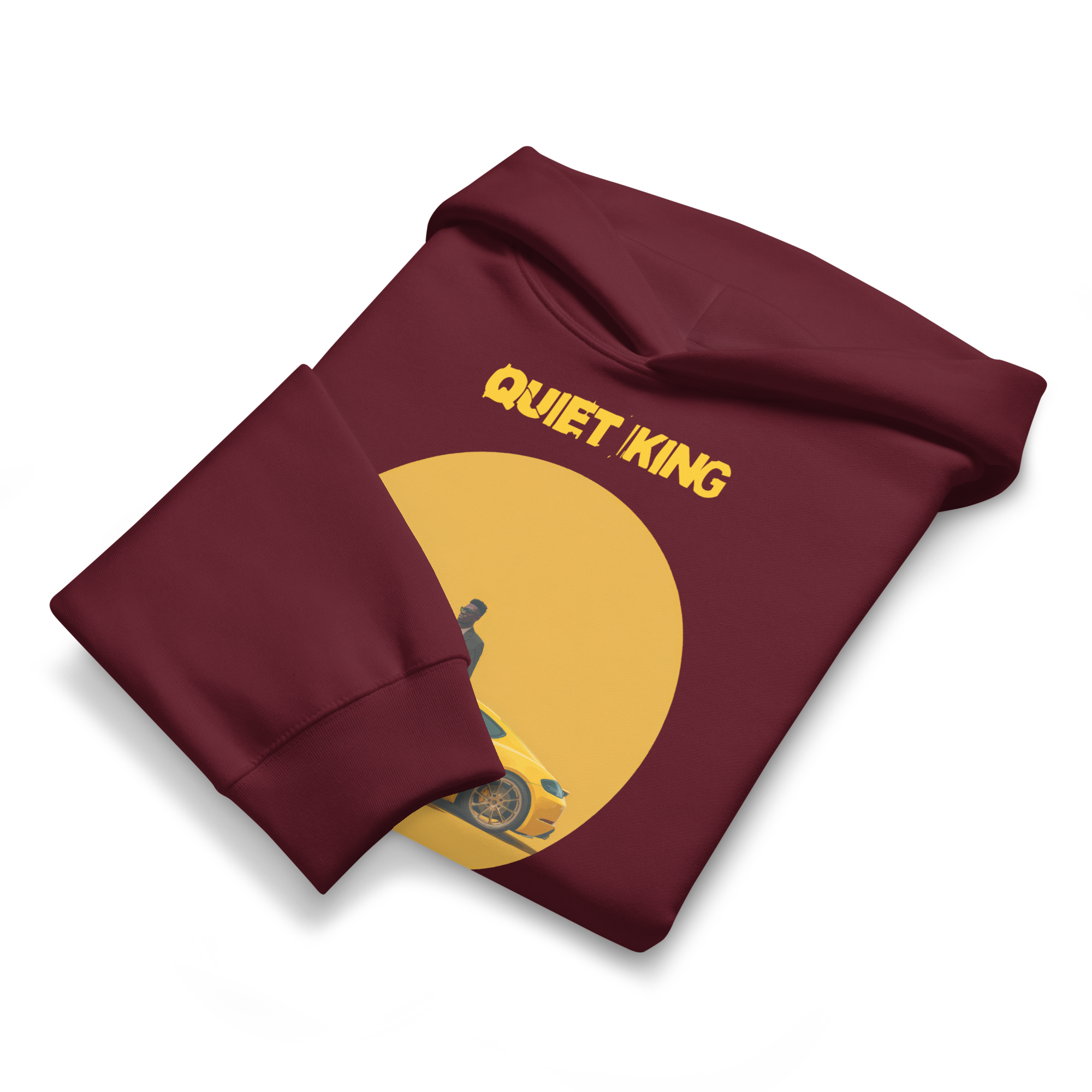 Xantho Philos™ Oversized Hoodie in Maroon for men, premium oversized hoodie with heavyweight comfort