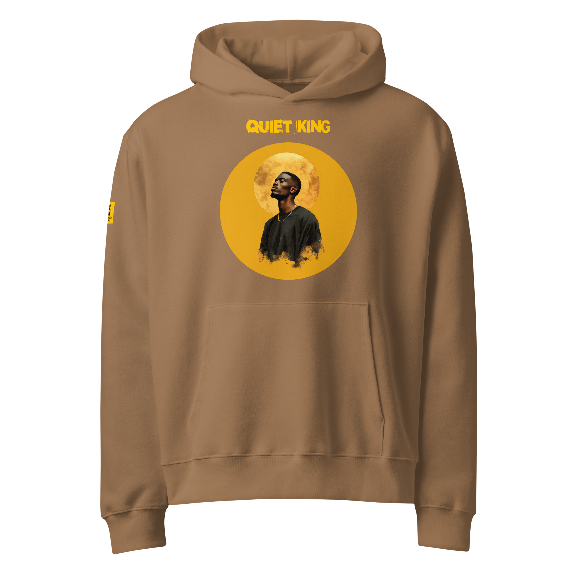 Xantho Philos™ Oversized Hoodie in Vintage Brown for men, premium oversized streetwear with a warm neutral tone