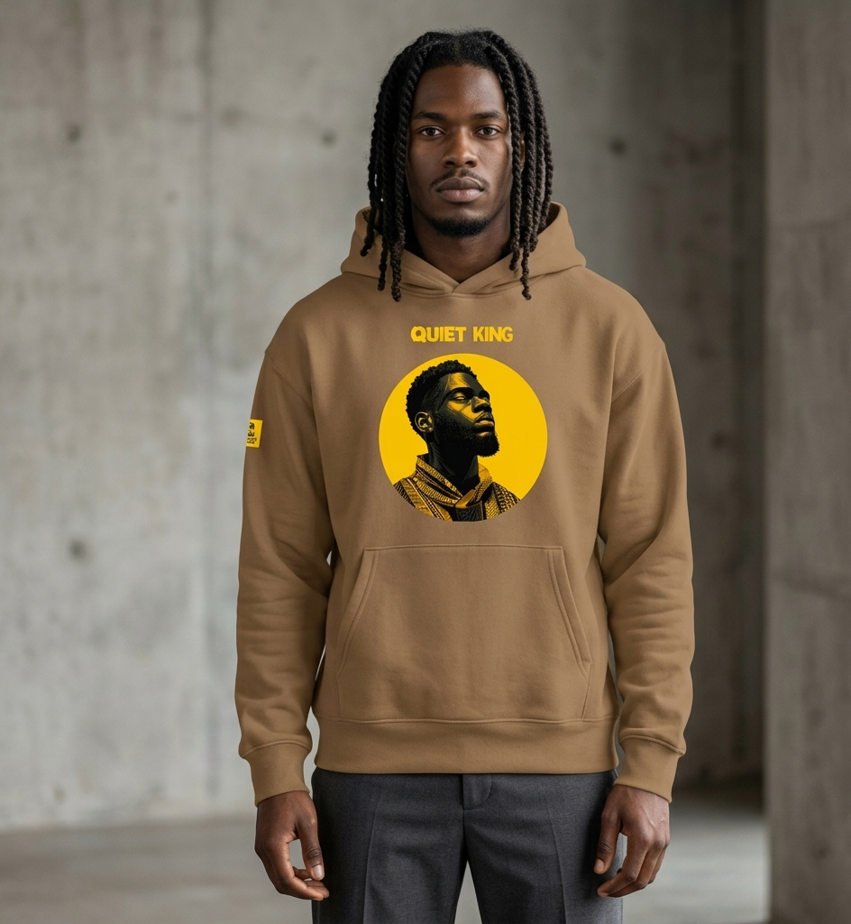 Xantho Philos™ Oversized Hoodie in Vintage Brown for men, premium oversized streetwear with a warm neutral tone