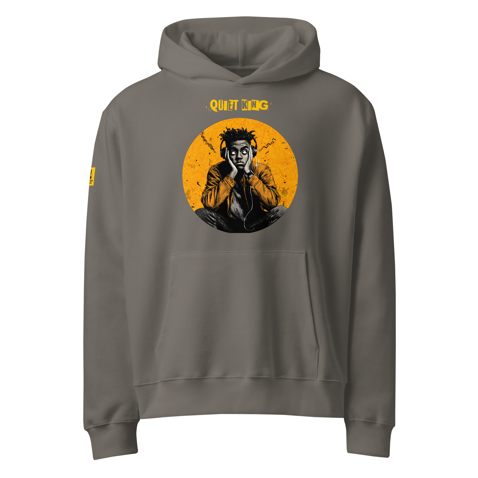IntrovertedAlpha™ Oversized Hoodie in Asphalt for men, clean minimalist hoodie with premium heavyweight comfort