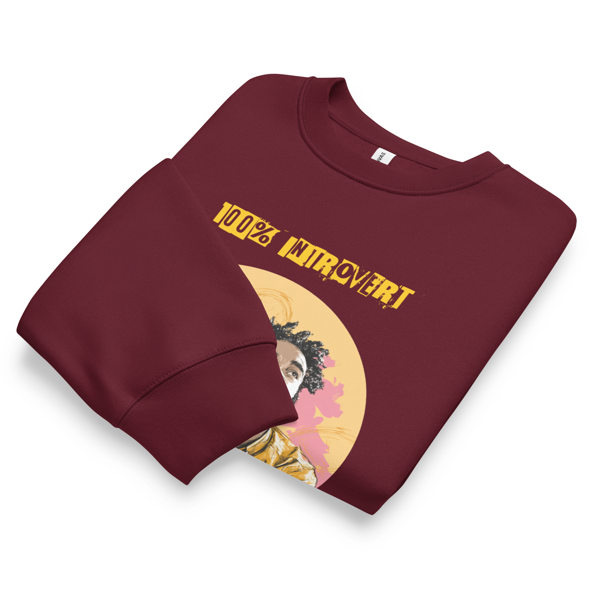 Xantho Philos™ Oversized Sweatshirt in Maroon for men, rich-toned oversized sweatshirt with heavyweight comfort