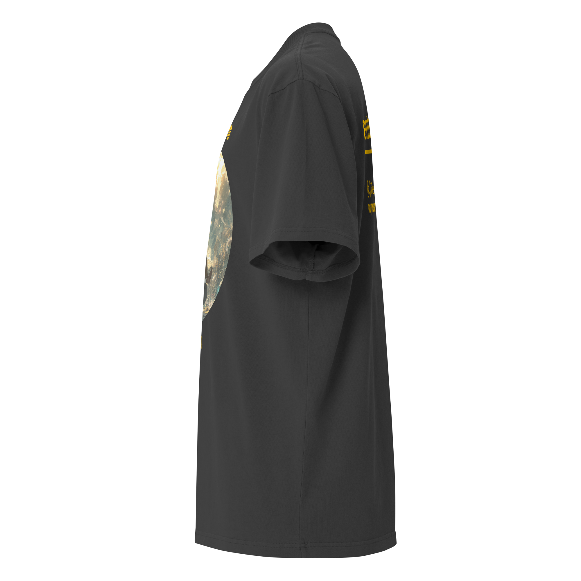 IntrovertedAlpha™ Oversized Faded T-Shirt in Faded Black for men, vintage-wash streetwear with a relaxed oversized fit