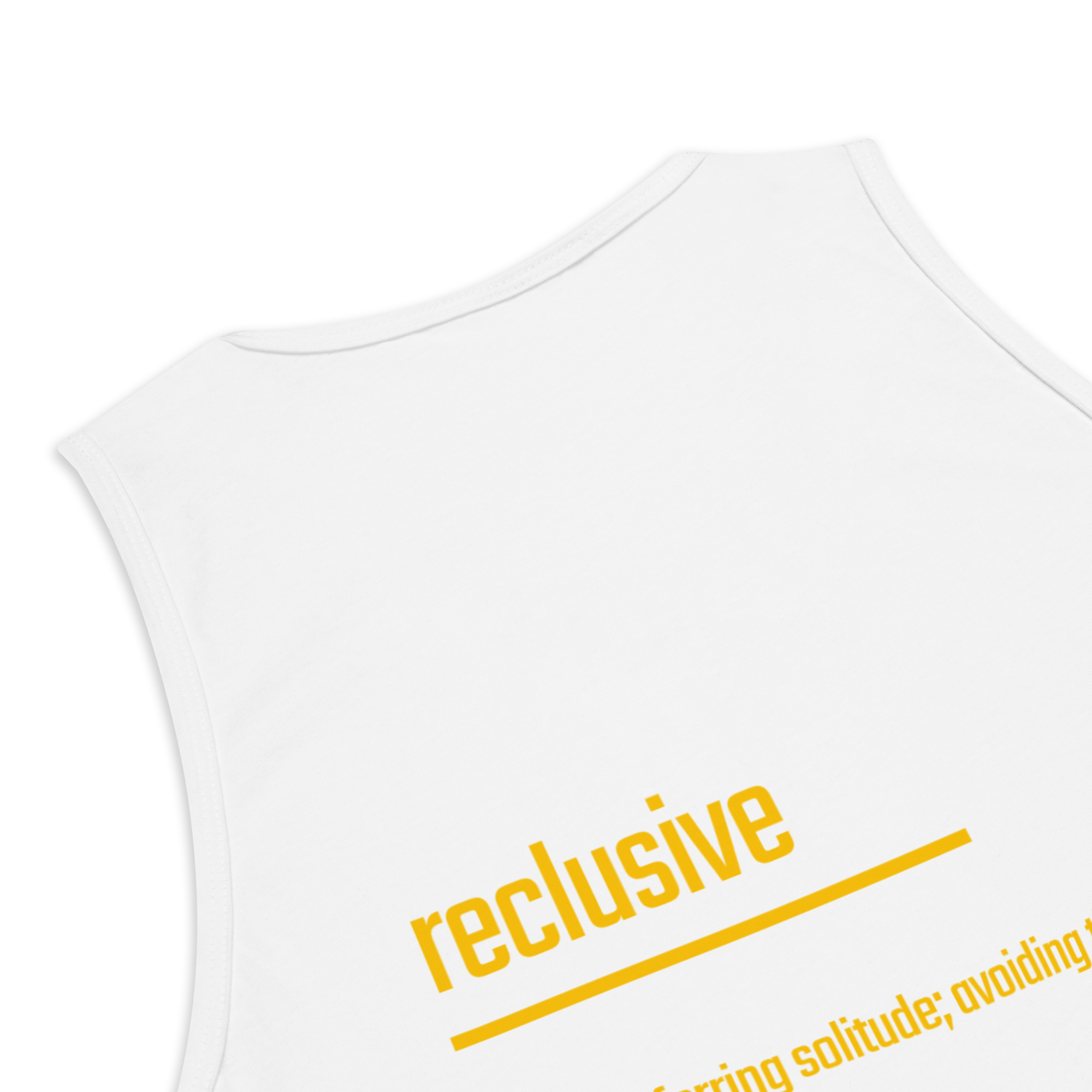 IntrovertedAlpha™ Tank Top in White for men, crisp minimalist tank top with a breathable everyday fit