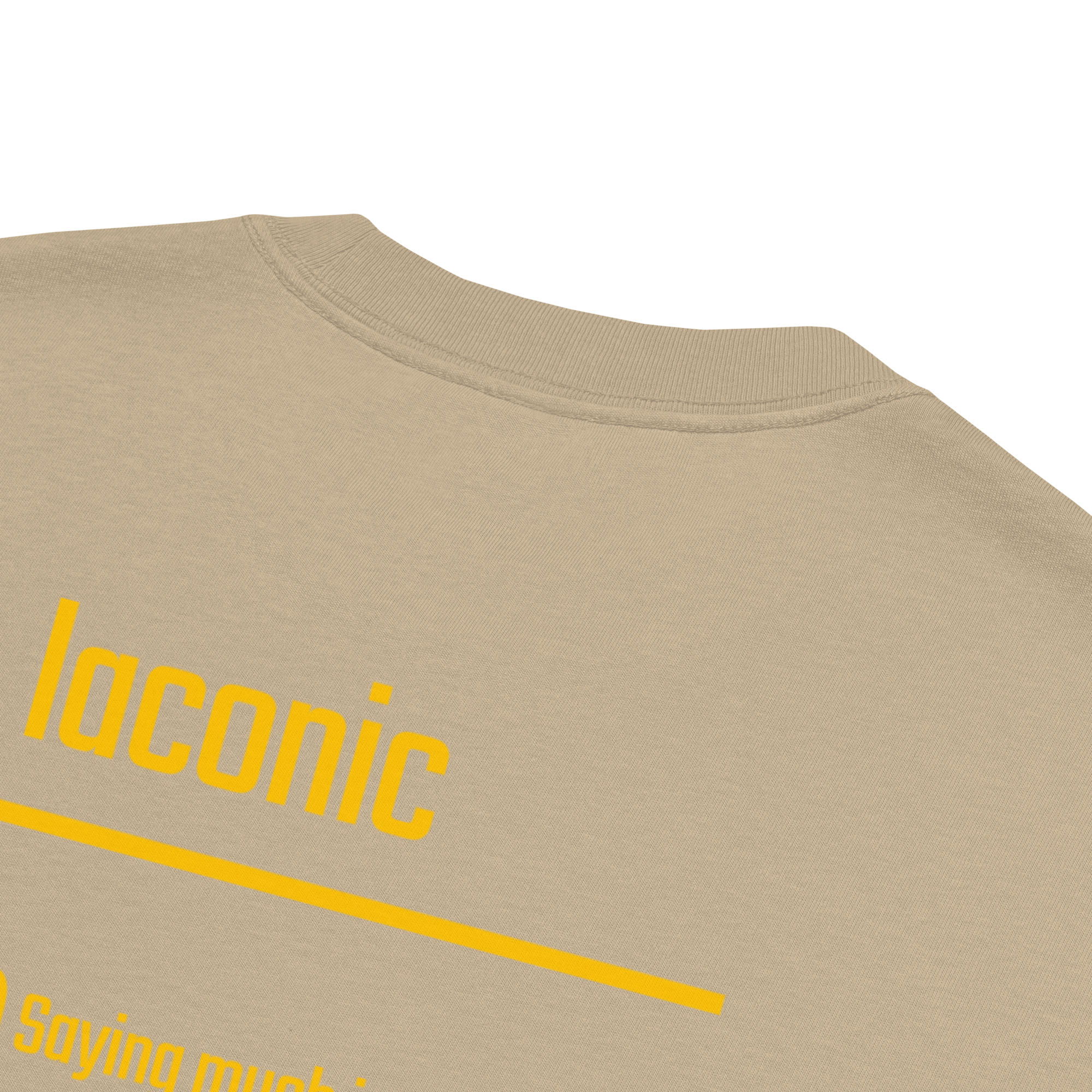 IntrovertedAlpha™ Oversized Faded T-Shirt in Faded Khaki for men, neutral oversized T-shirt with casual streetwear style