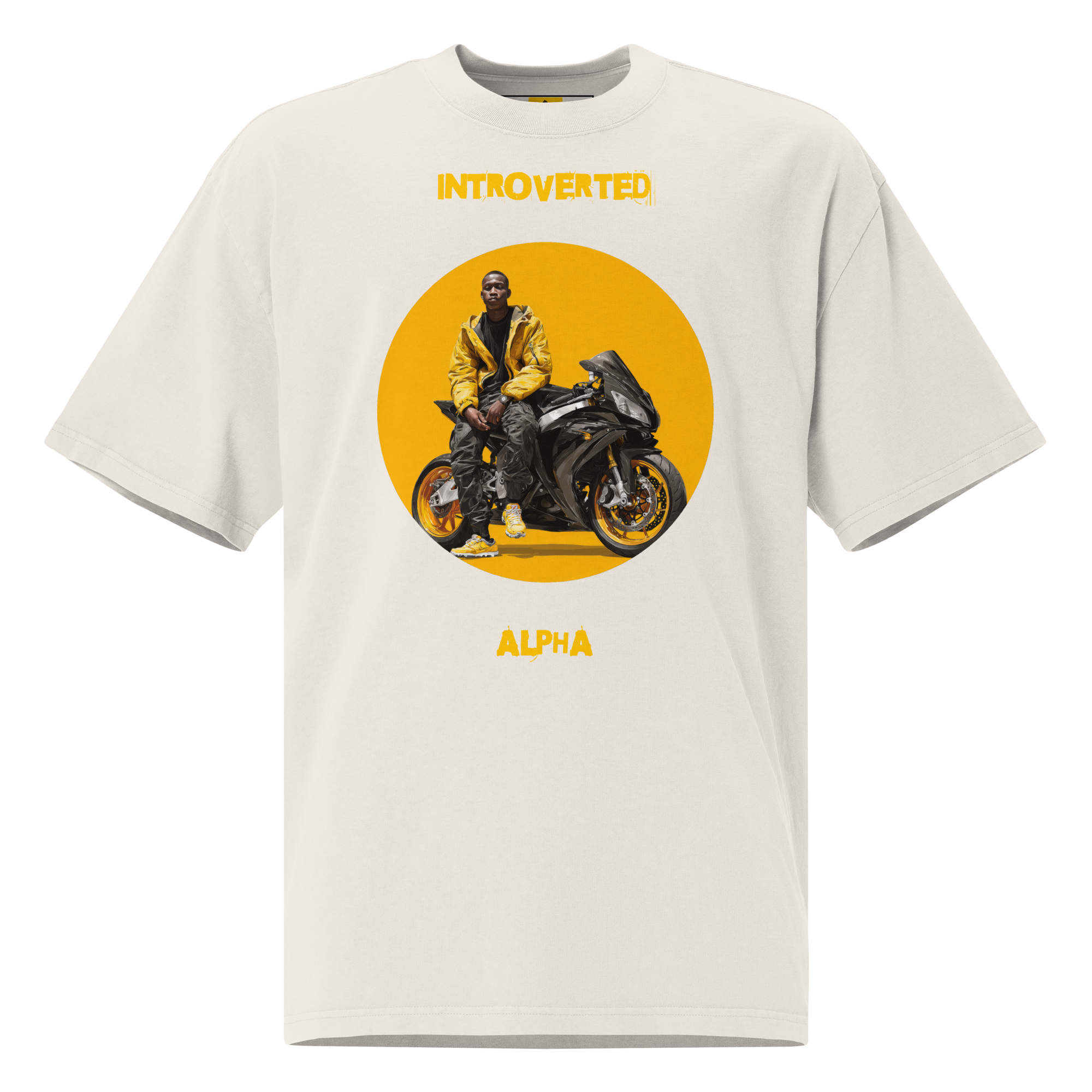Xantho Philos™ Oversized Faded T-Shirt in Faded Bone for men, soft neutral oversized T-shirt with a minimalist streetwear feel