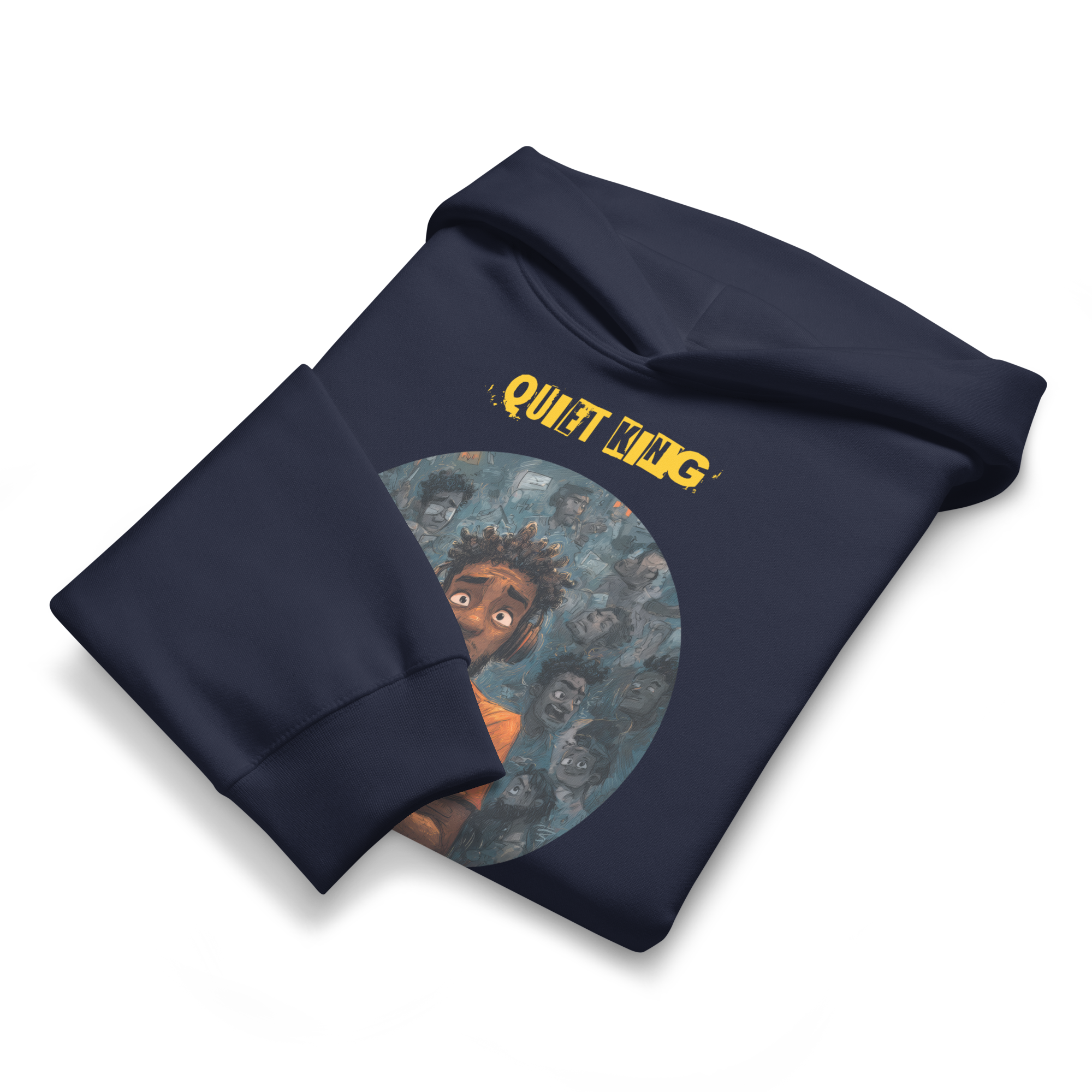 Xantho Philos™ Oversized Hoodie in Navy for men, minimalist heavyweight hoodie with a relaxed streetwear fit