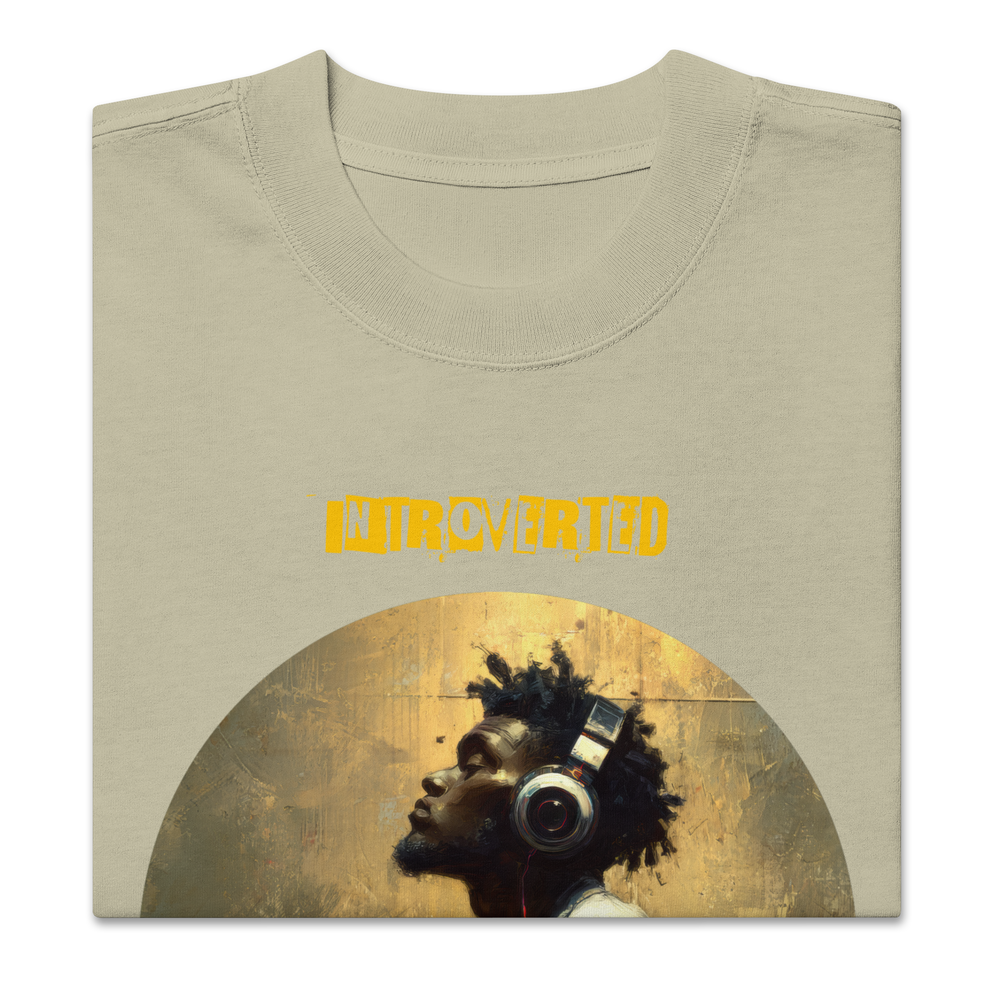 IntrovertedAlpha™ Oversized Faded T-Shirt in Faded Eucalyptus for men, washed green oversized T-shirt with premium casual style