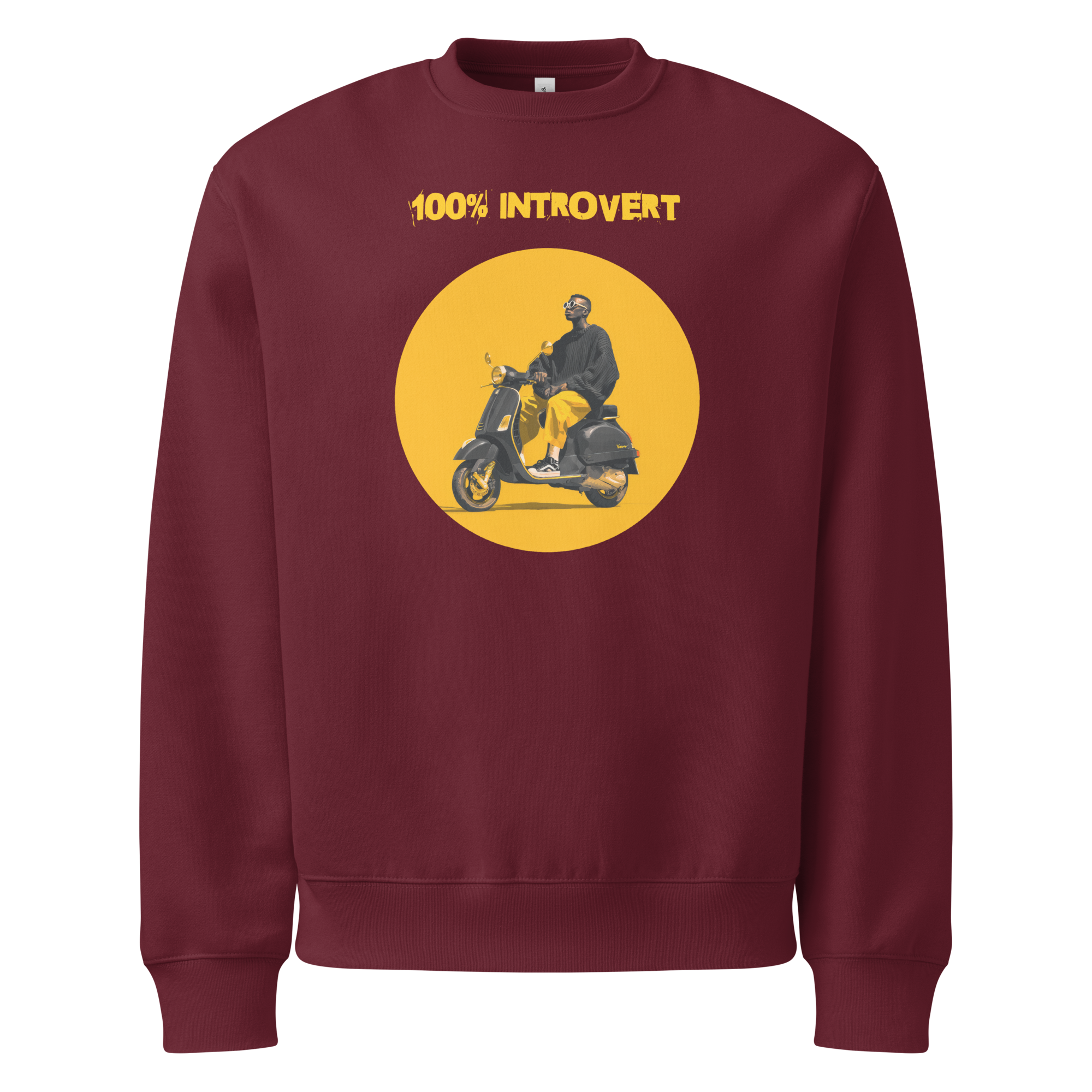 Xantho Philos™ Oversized Sweatshirt in Maroon for men, rich-toned oversized sweatshirt with heavyweight comfort