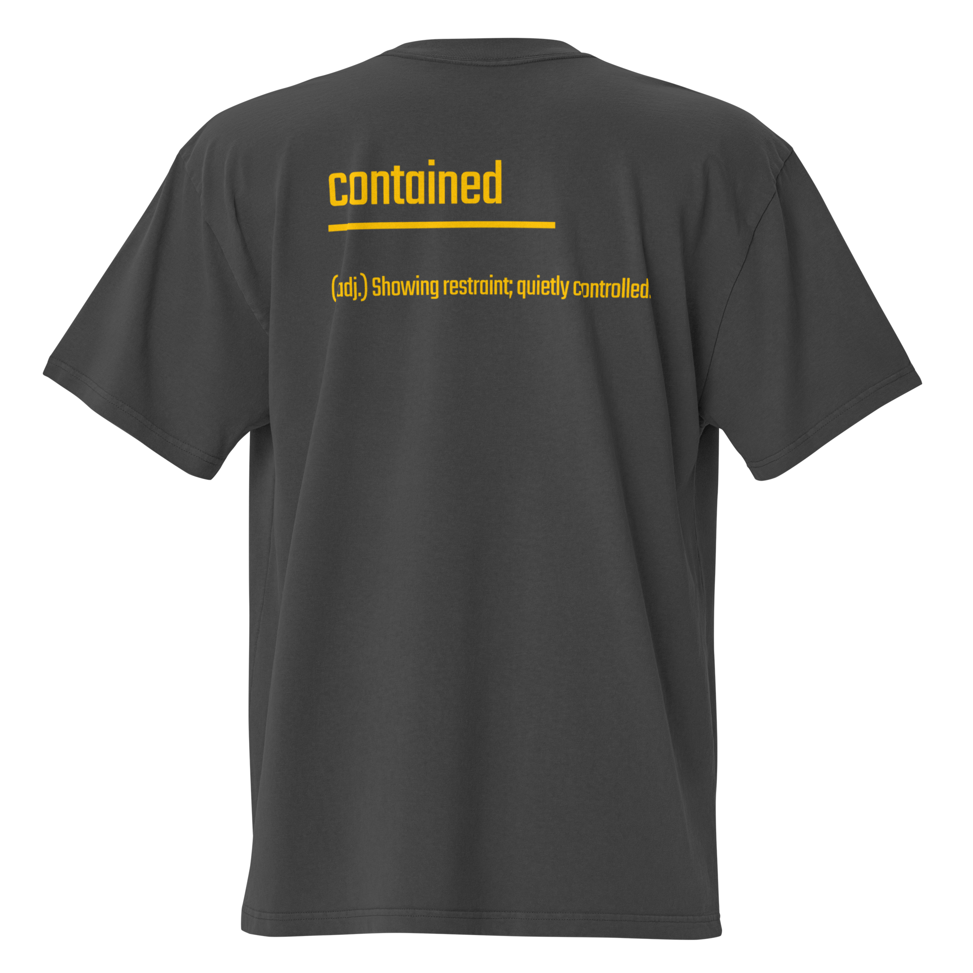 IntrovertedAlpha™ Oversized Faded T-Shirt in Faded Black for men, vintage-wash streetwear with a relaxed oversized fit