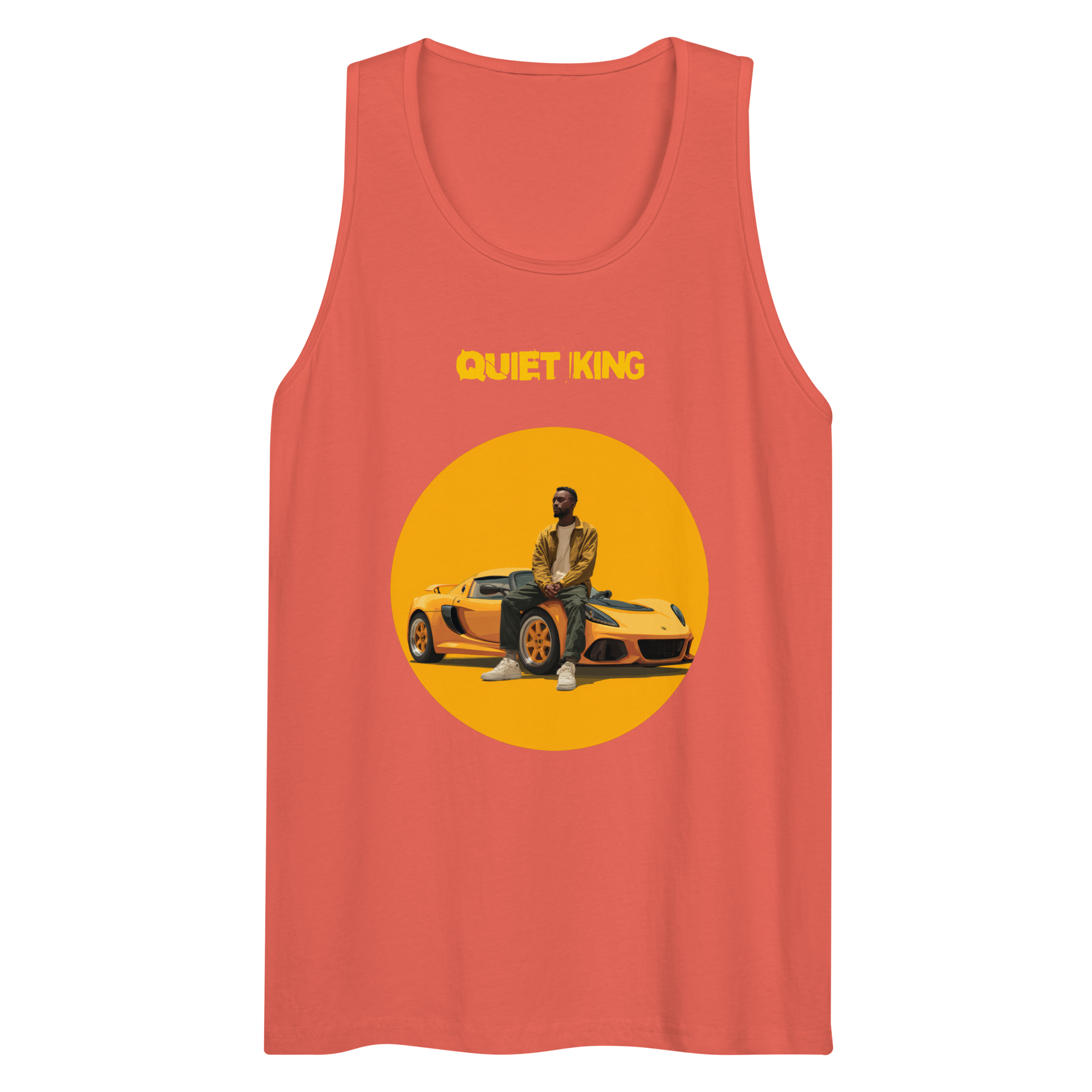 Xantho Philos™ Tank Top in Coral for men, lightweight summer tank top with a vibrant casual tone