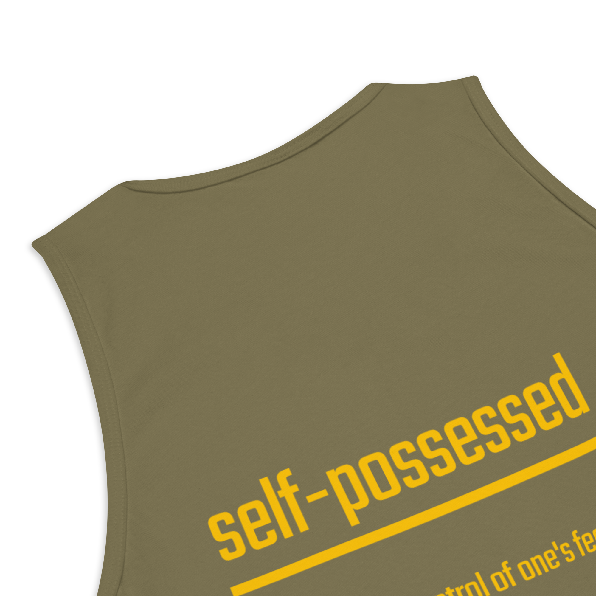 IntrovertedAlpha™ Tank Top in Military Green for men, athletic streetwear tank with a grounded utilitarian tone