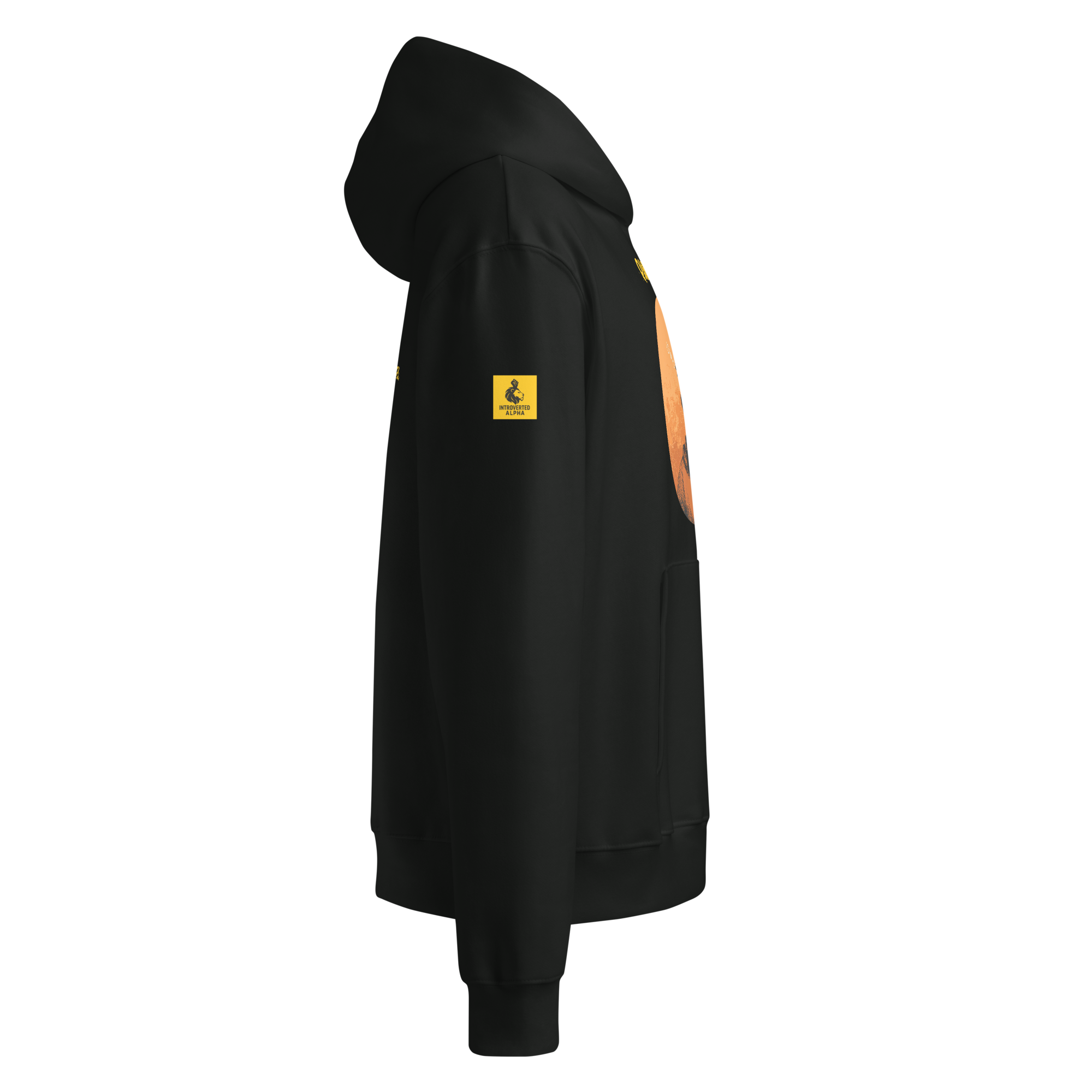 Xantho Philos™ Oversized Hoodie in Vintage Black for men, premium heavyweight streetwear with a relaxed oversized fit